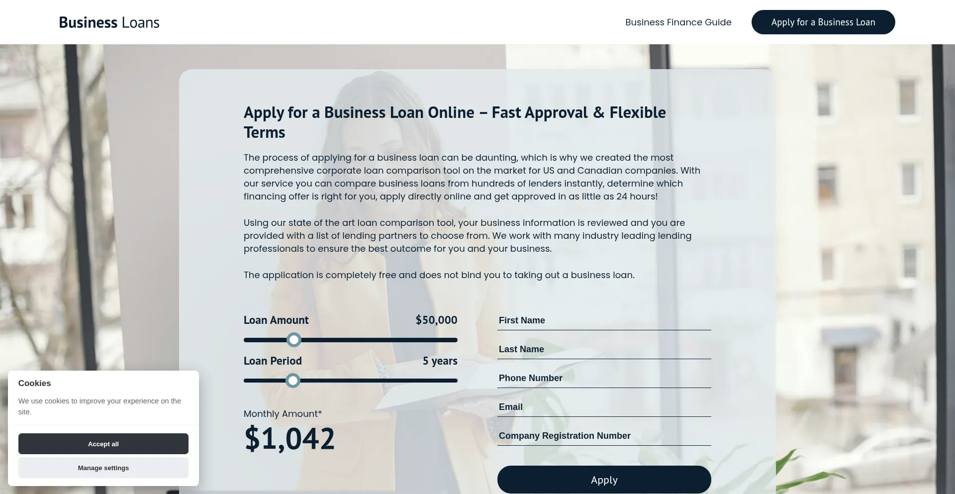 Business-loans.com Screenshot
