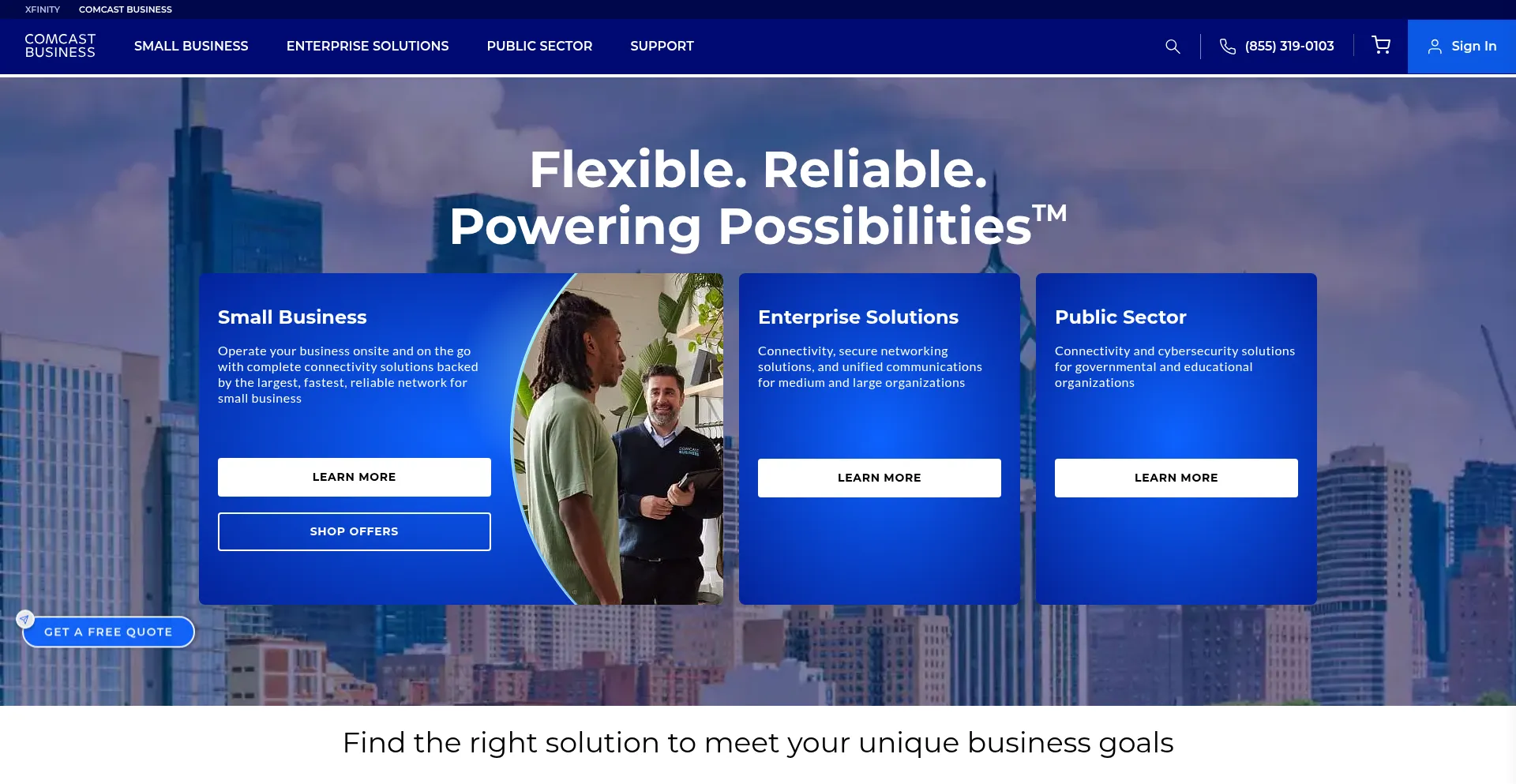 Website screenshot of Businessmobilecb.com