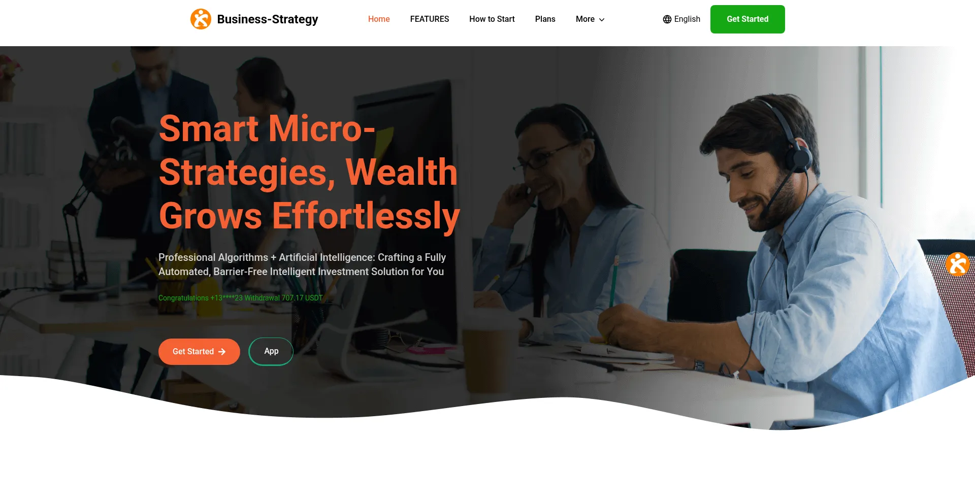 Website screenshot of Businssstrategy198.vip