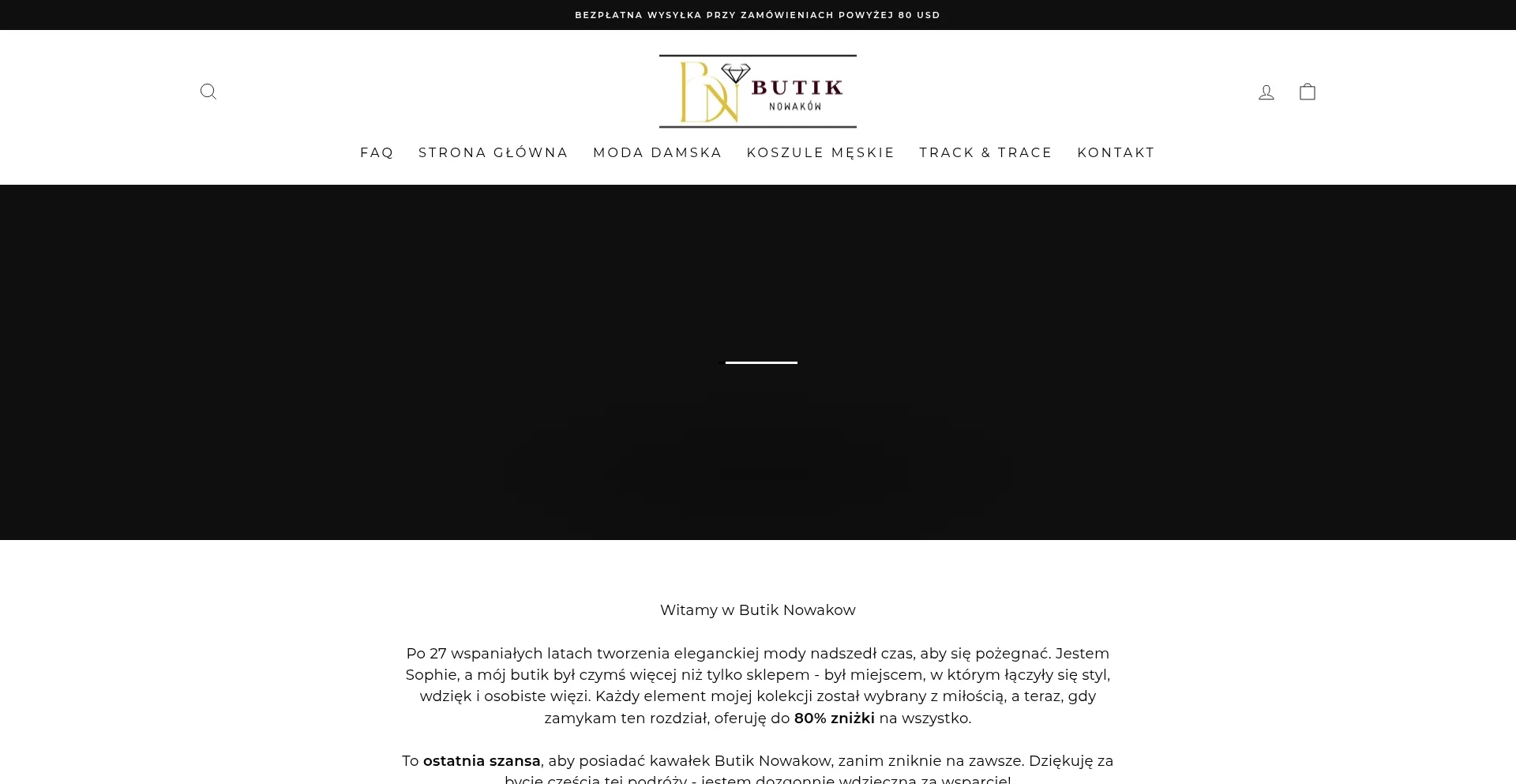 Website screenshot of Butik-nowakow.com