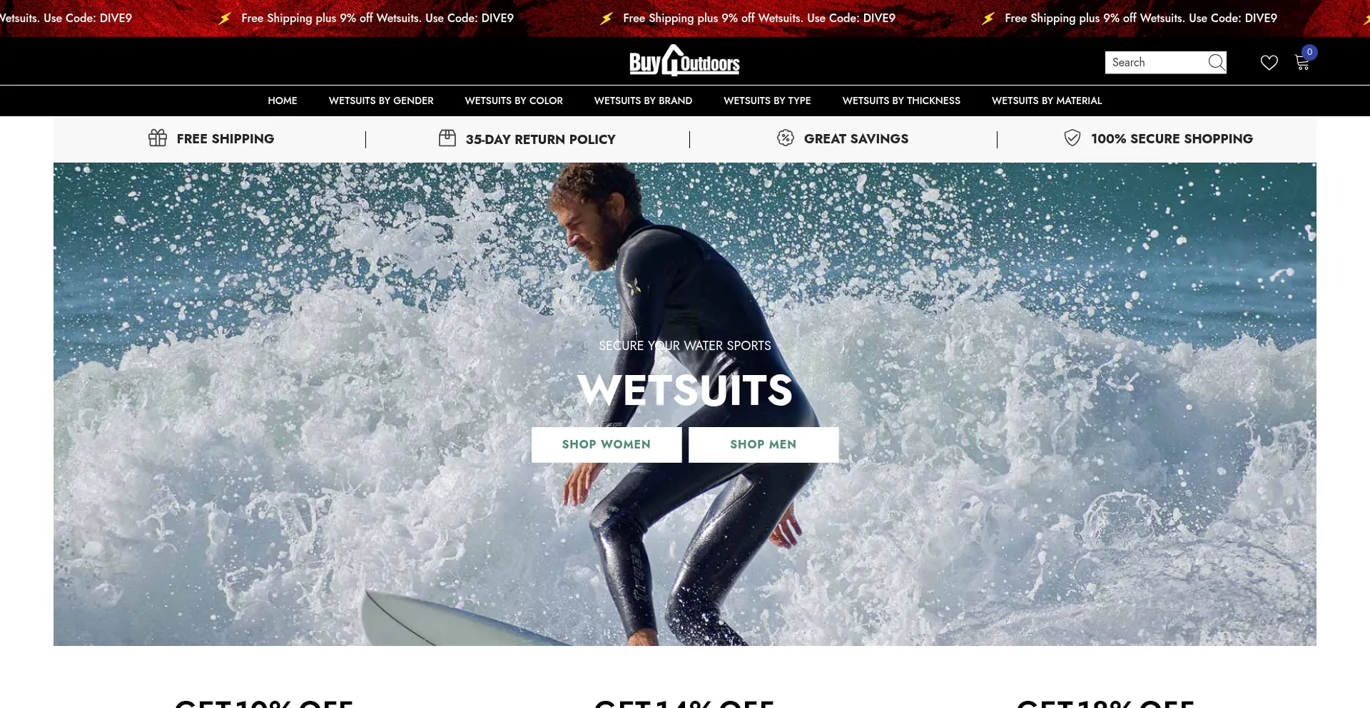 Website screenshot of Buy4outdoors.co.uk