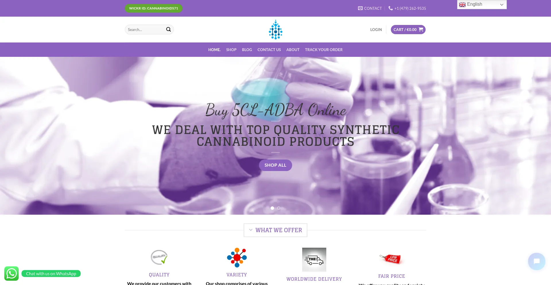 Website screenshot of Buy-5cladba-5fmda-online.com