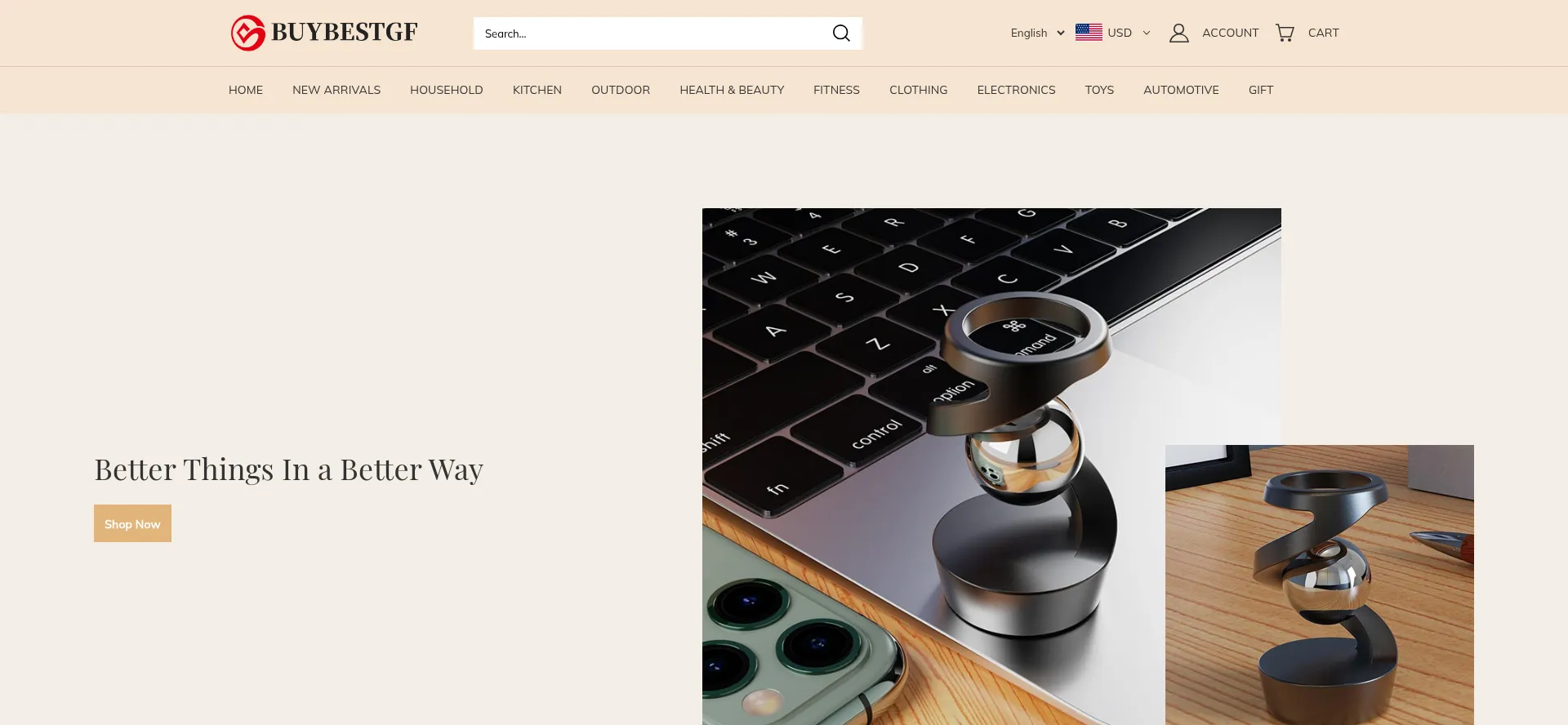 Website screenshot of Buybestgf.com