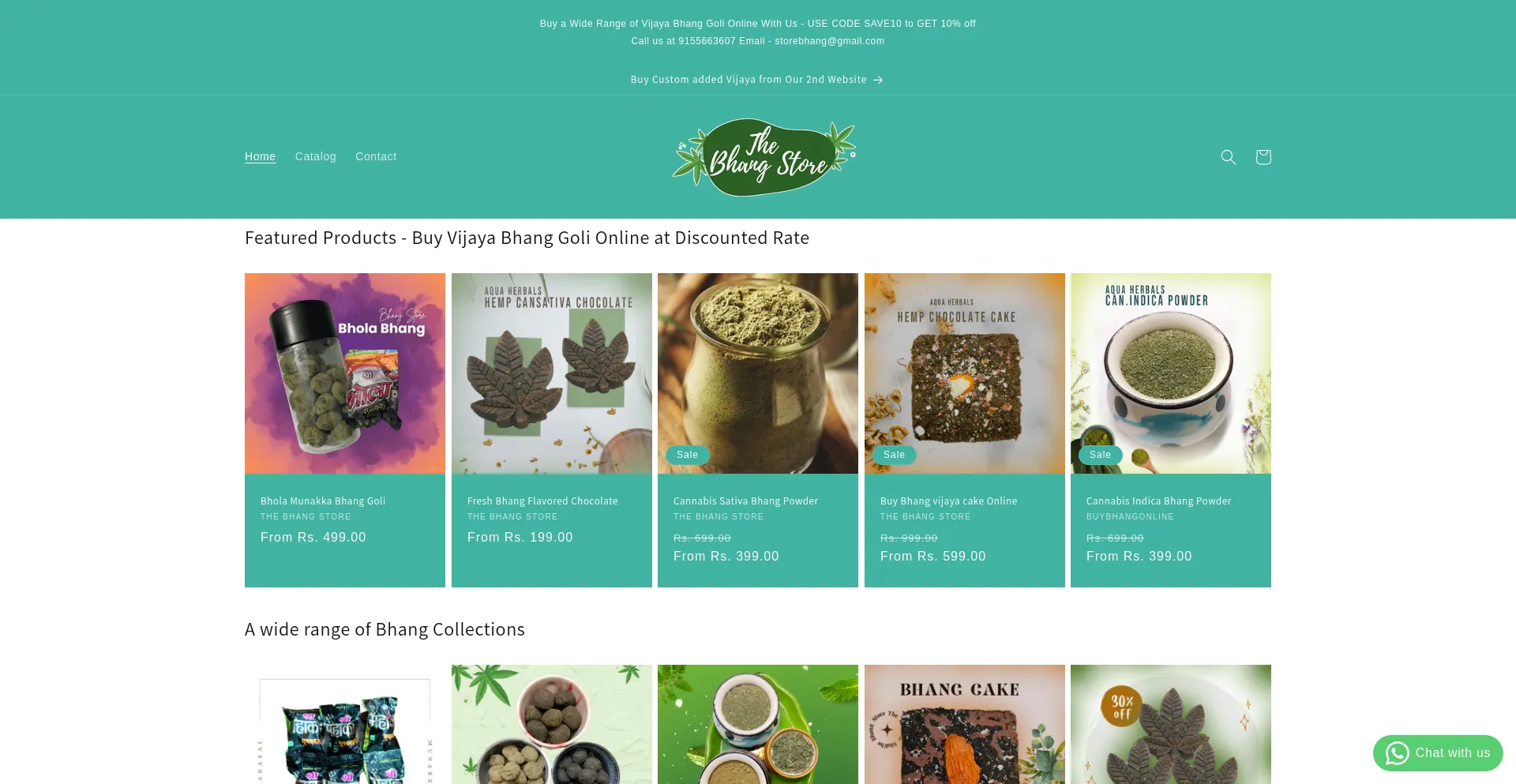 Website screenshot of Buybhangonline.com