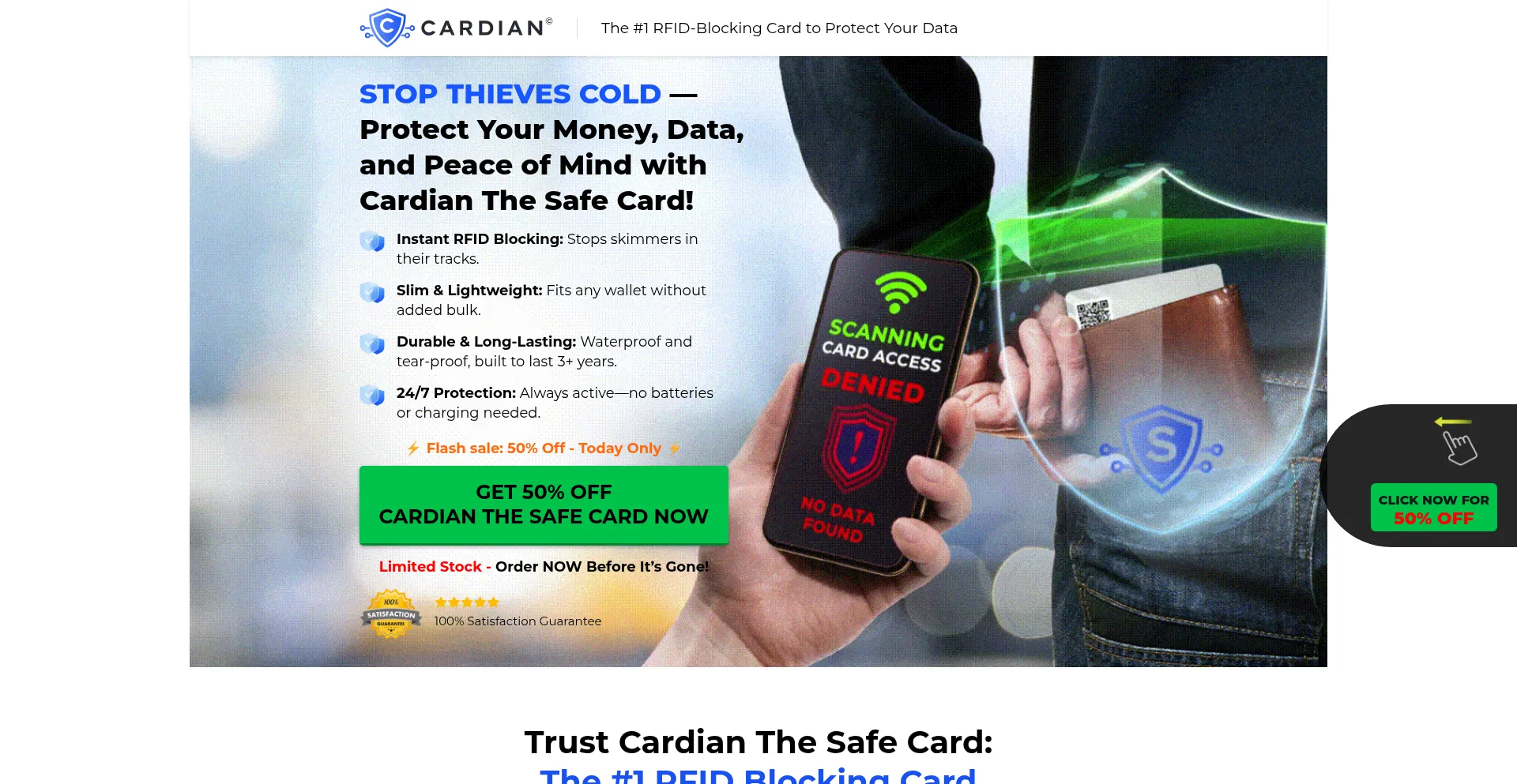 Buycardiansafecard.com Screenshot