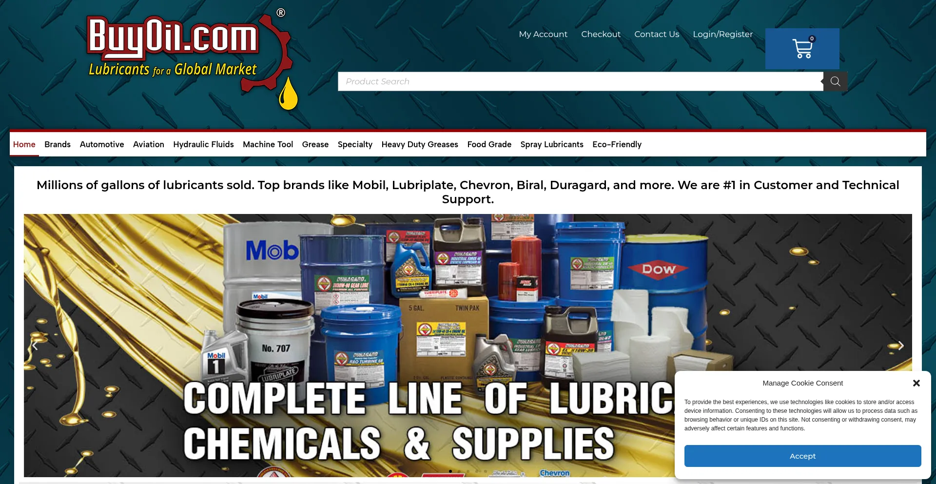 Website screenshot of Buyoil.com