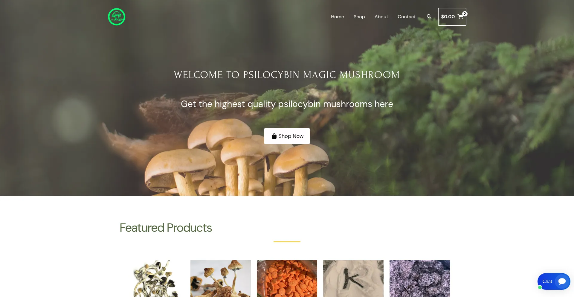 Website screenshot of Buypsilocybinmagicmushroom.com