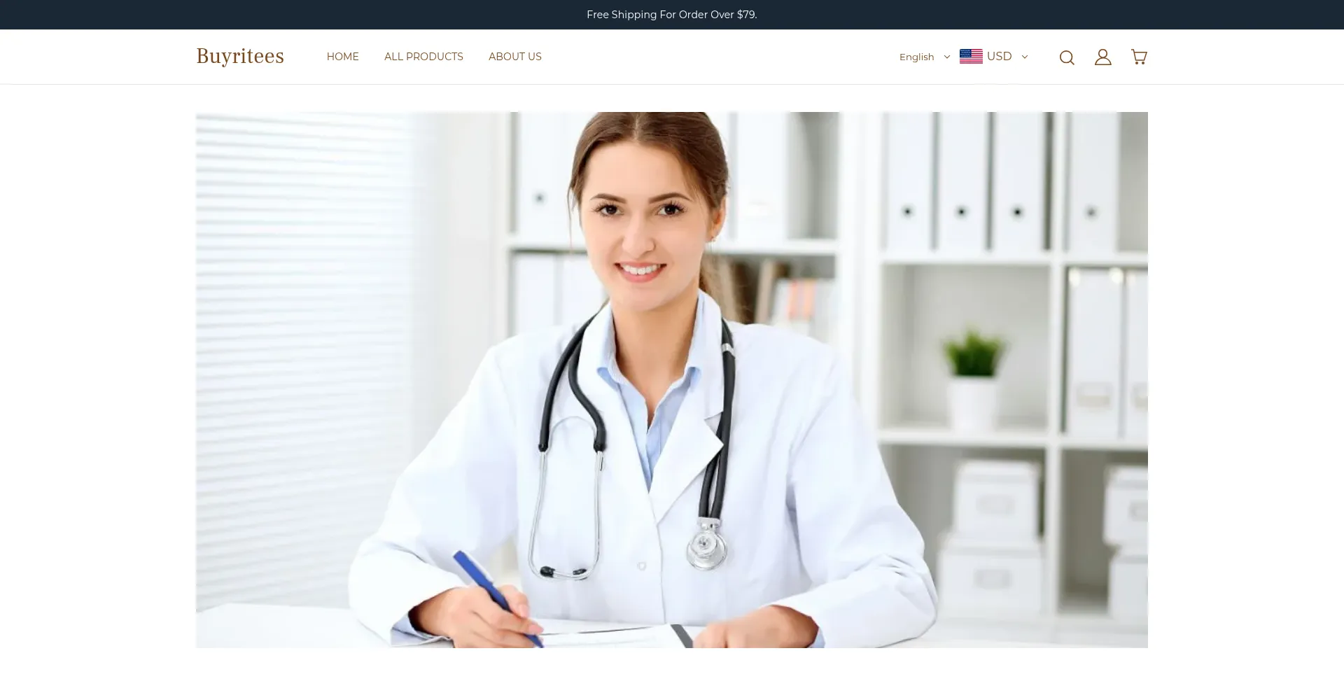 Website screenshot of Buyritees.com