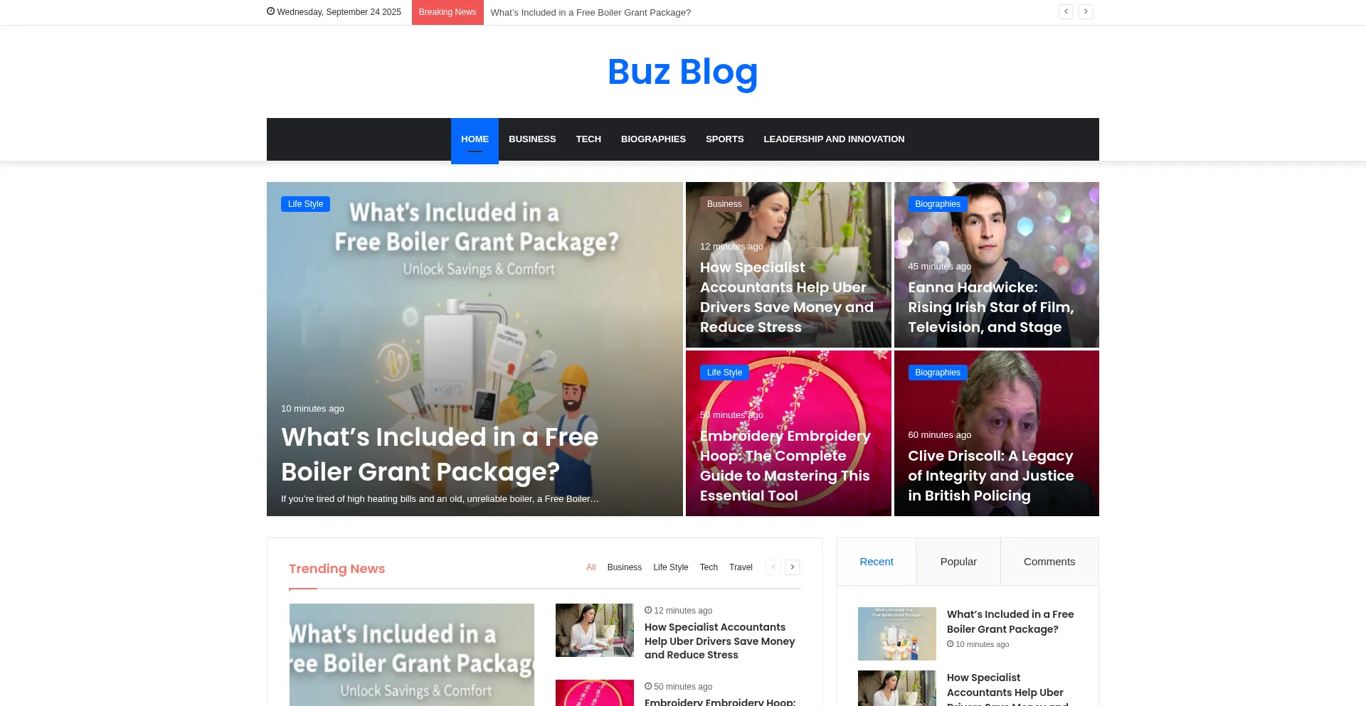 Buzblog.co.uk Screenshot