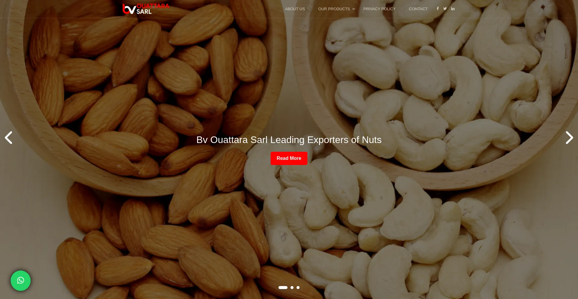 Website screenshot of Bvouttarasarl.com