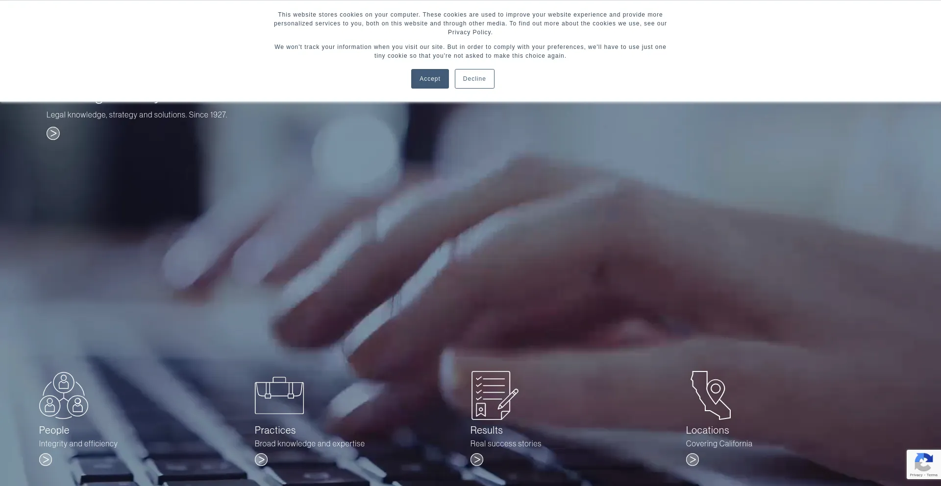 Website screenshot of Bwslaw.com