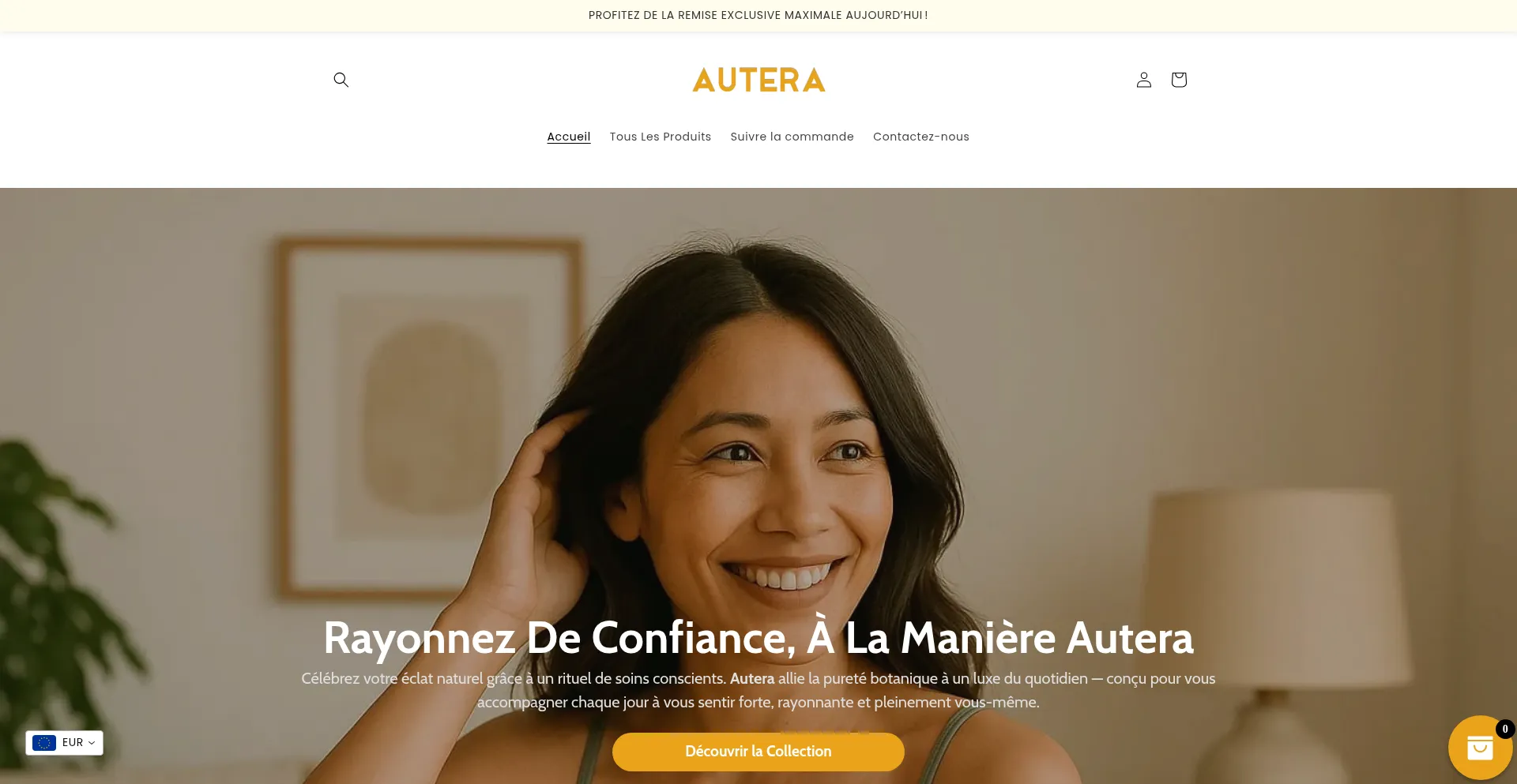 Website screenshot of Byautera.com
