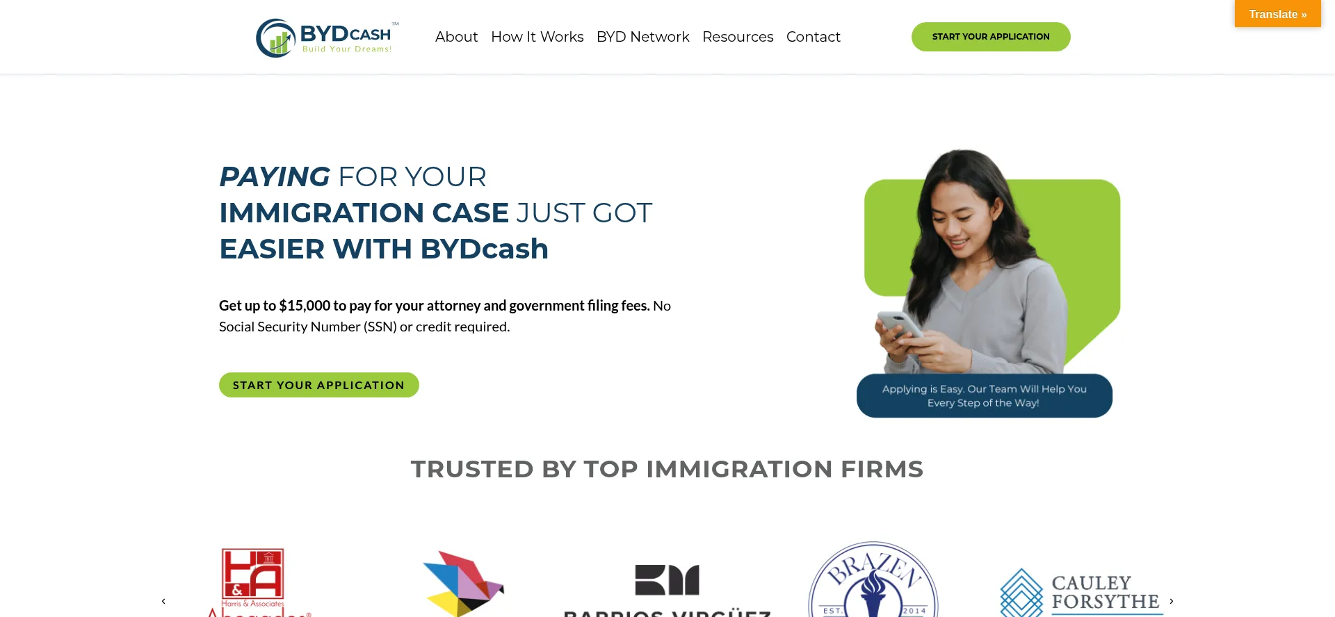 Bydcash.com Screenshot