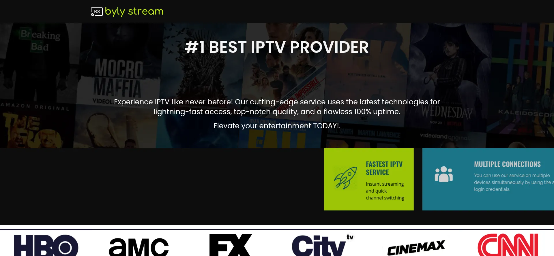Website screenshot of Bylystream.com
