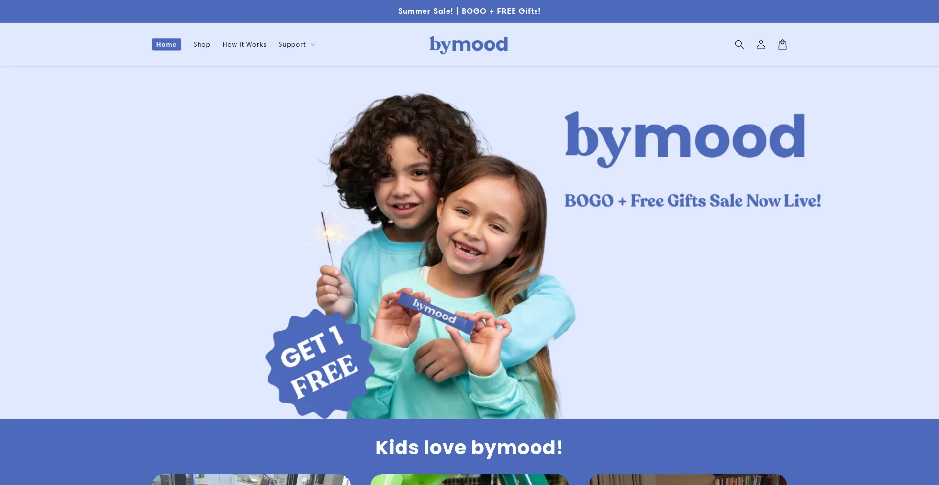 Website screenshot of Bymoodco.com