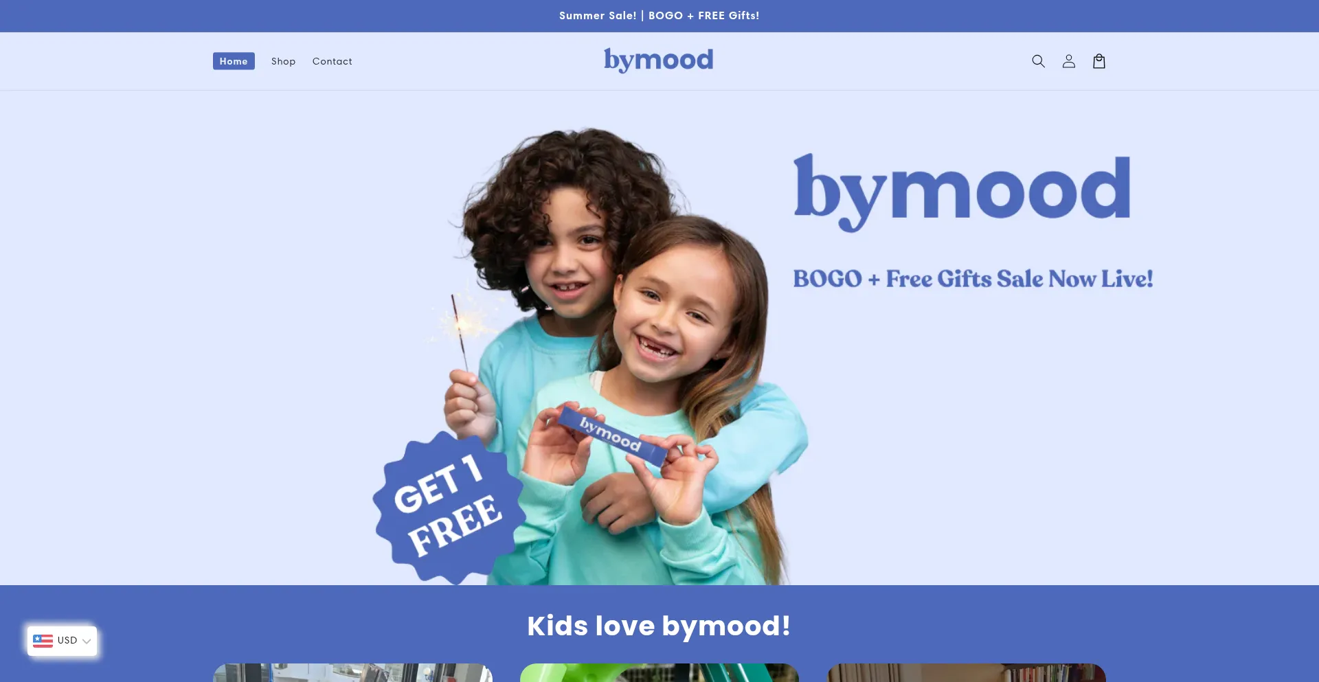 Website screenshot of Bymoodus.com