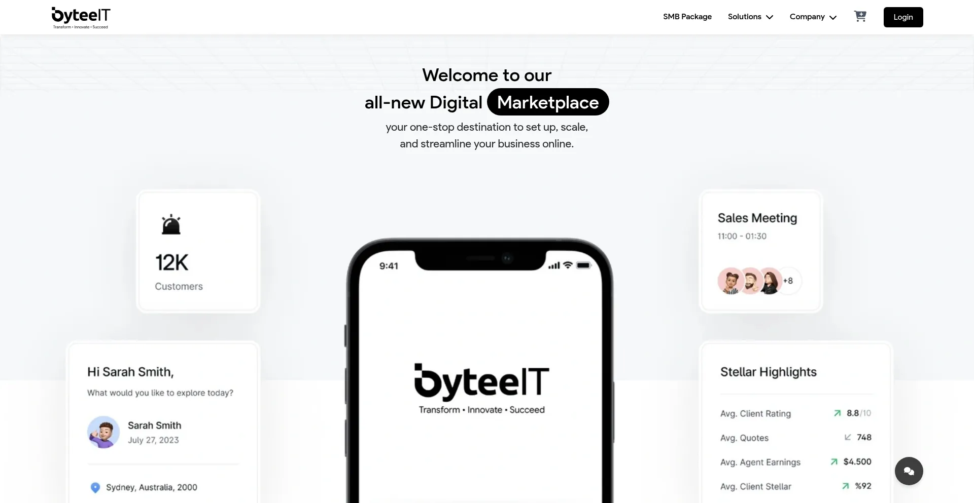 Website screenshot of Byteeit.com