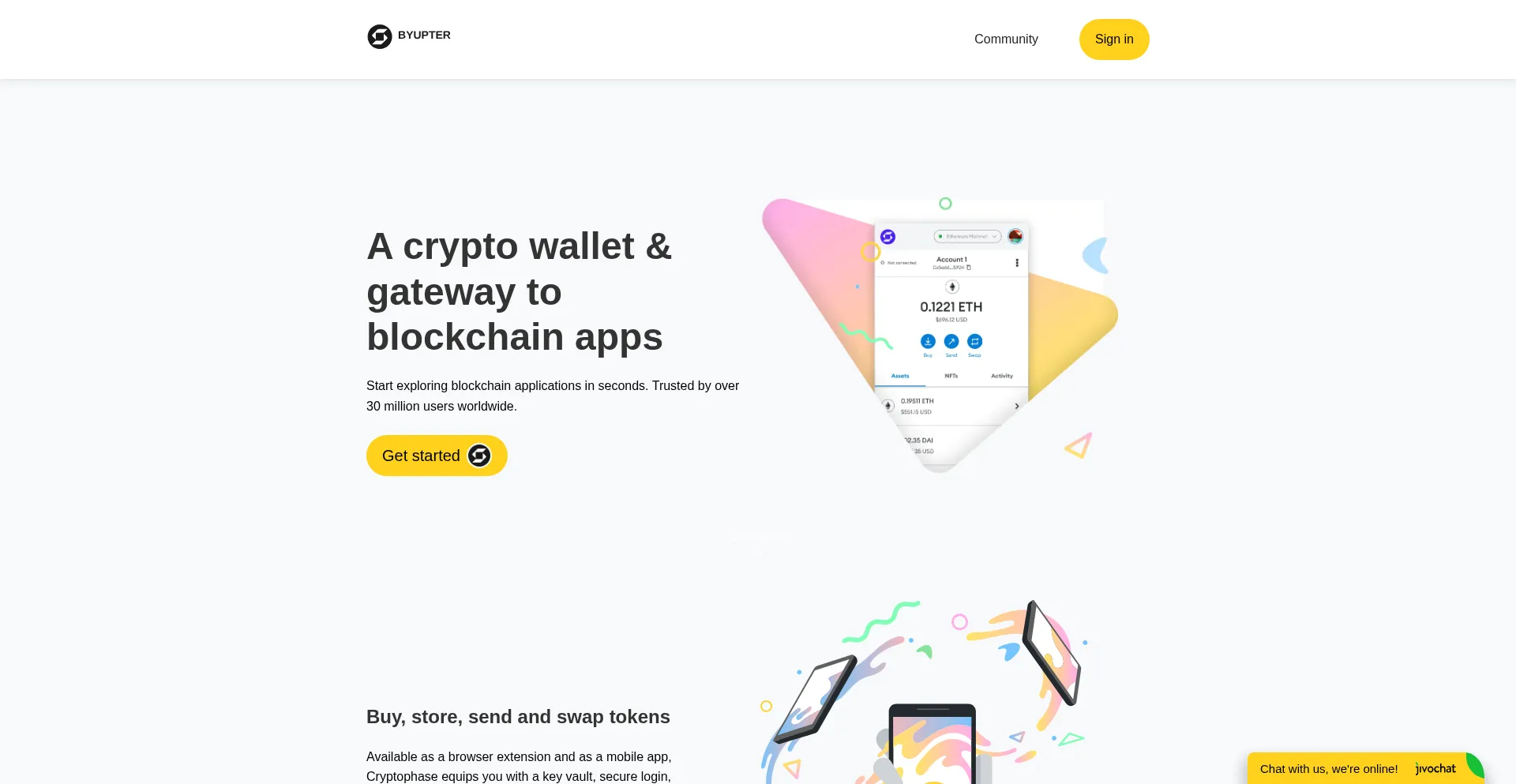 Website screenshot of Byupter.com