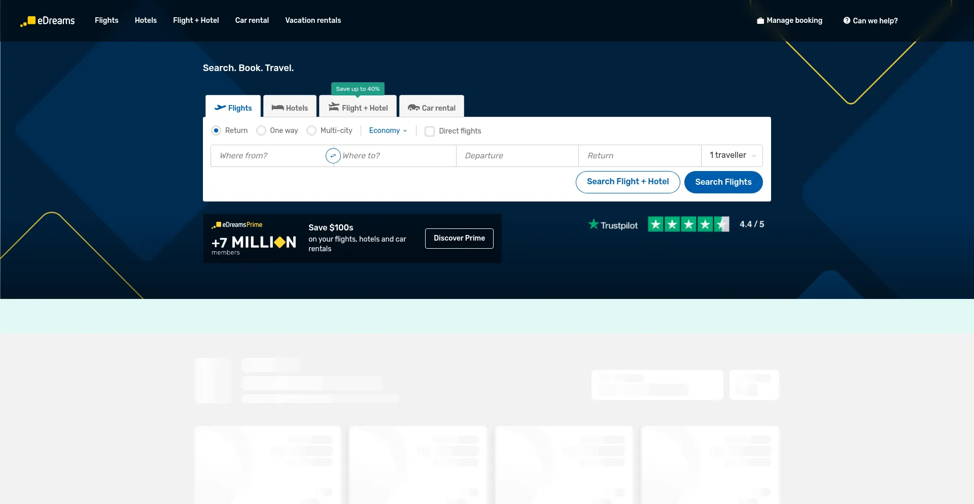 Website screenshot of Ca.edreams.com