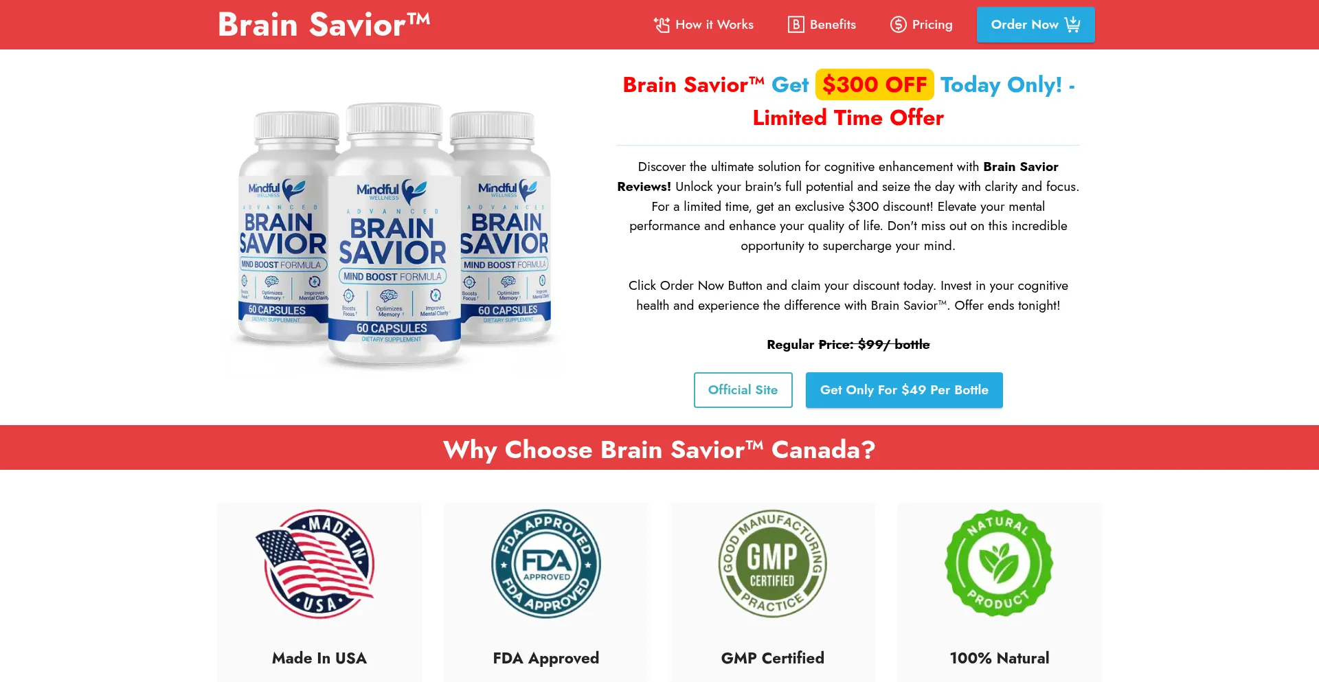 Website screenshot of Ca-brainsavior-ca.ca