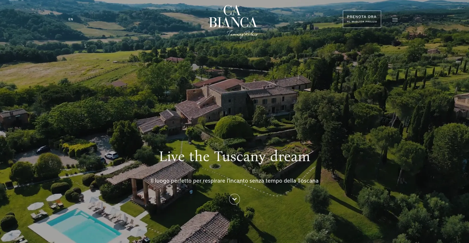 Website screenshot of Cabiancasiena.com