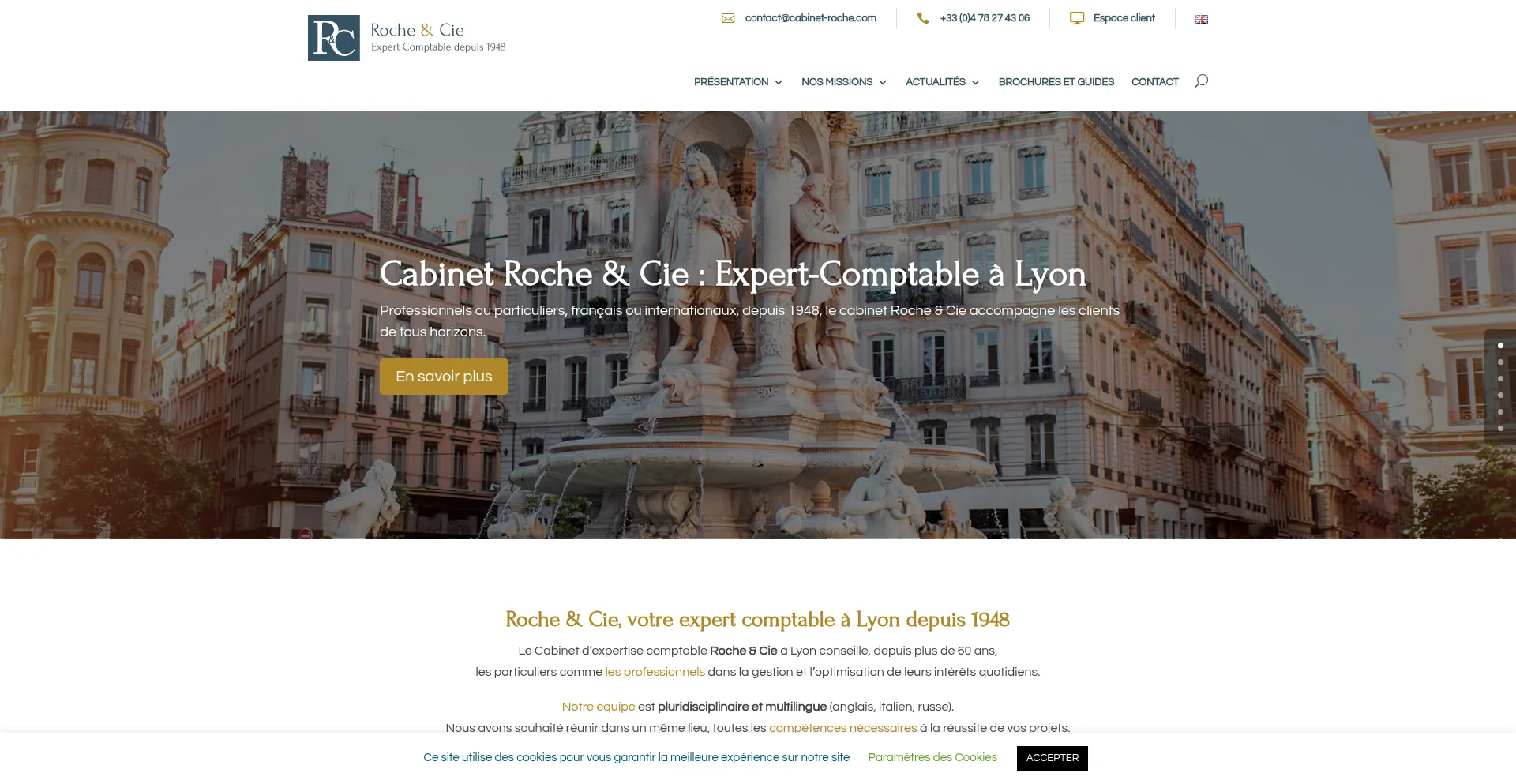 Website screenshot of Cabinet-roche.com
