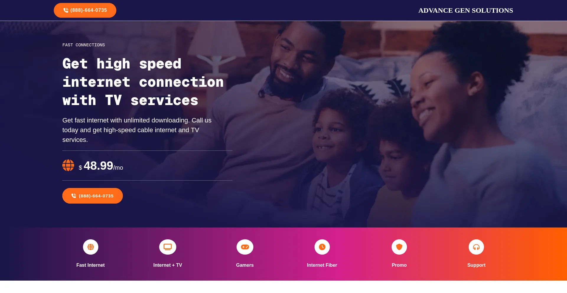 Website screenshot of Cablemyinternet.com