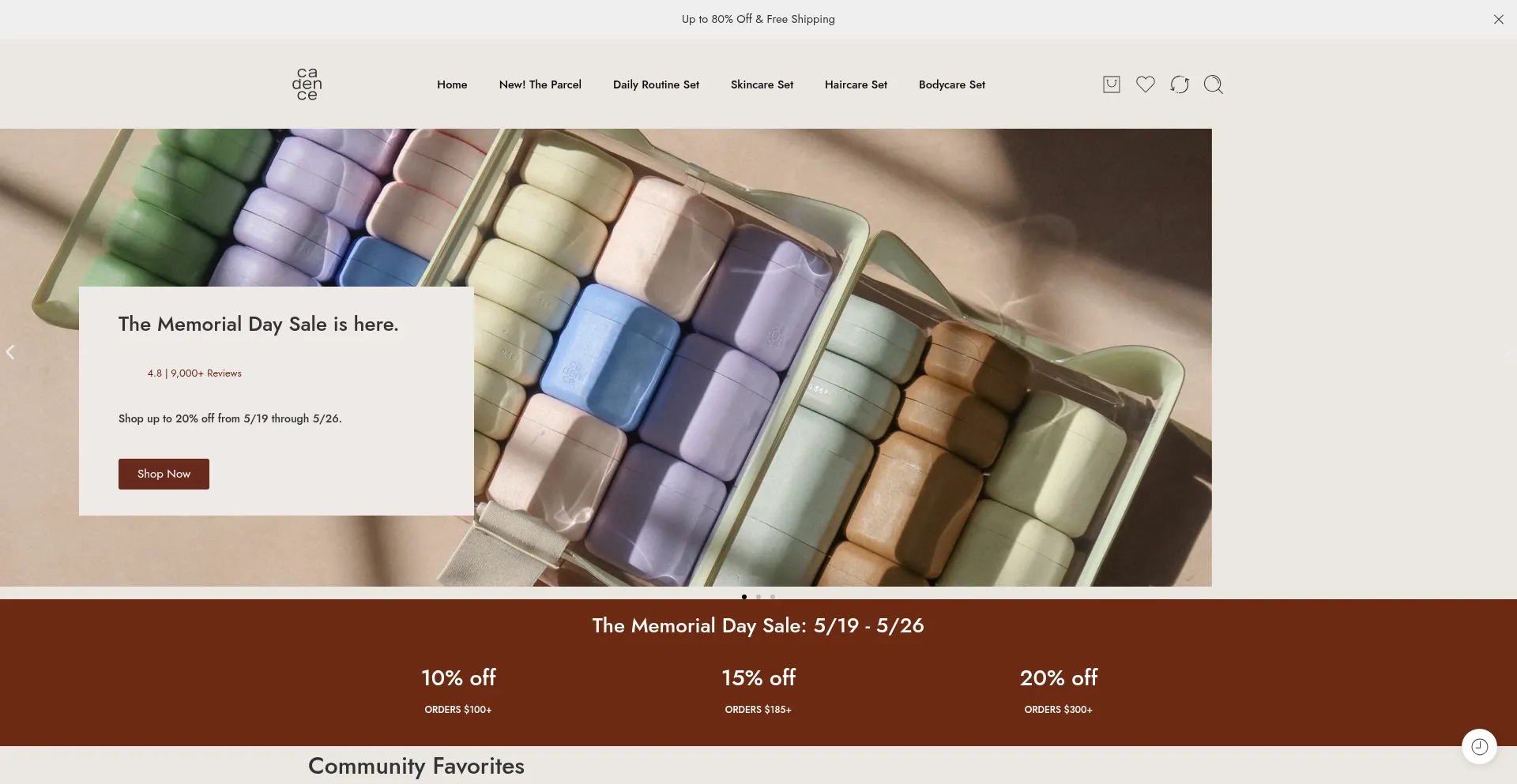 Website screenshot of Cadencenest.com