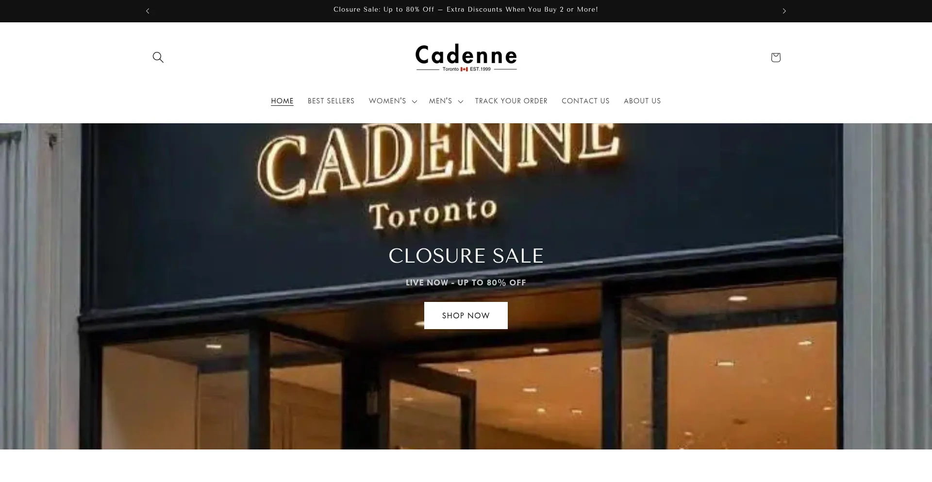Website screenshot of Cadenne-toronto.com