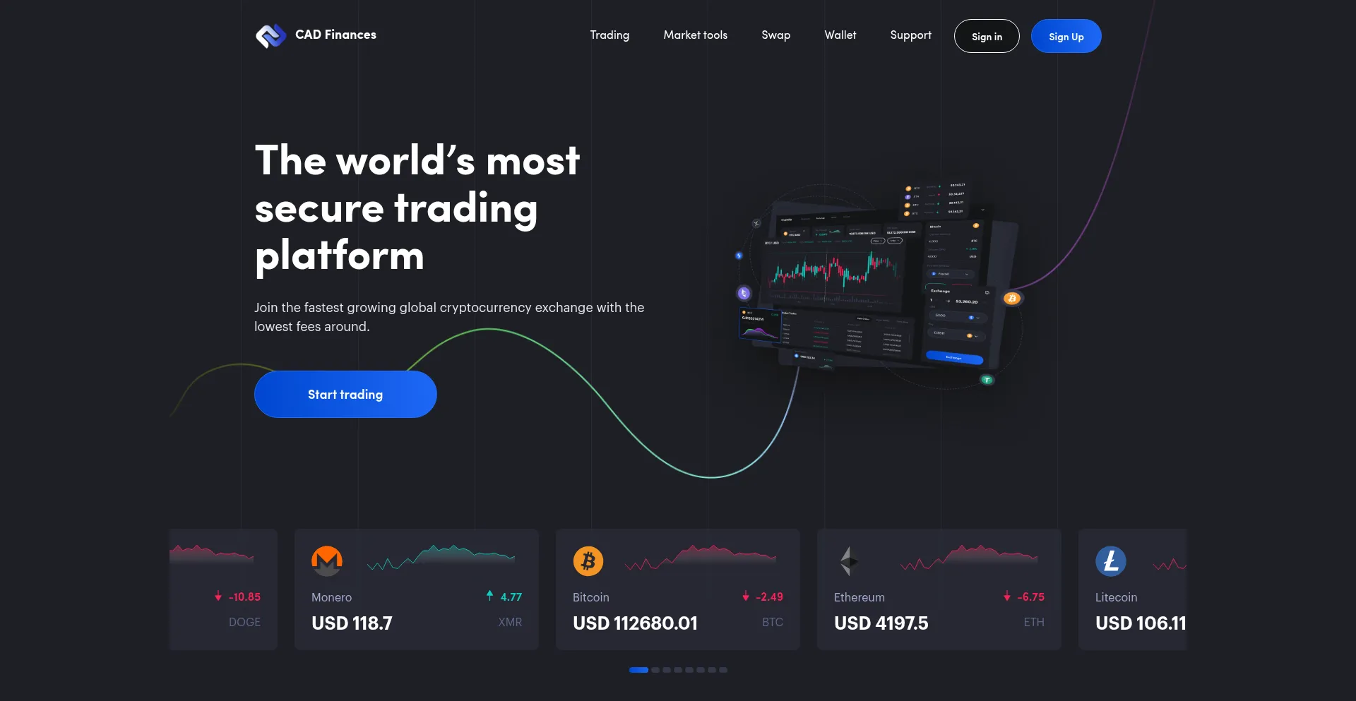 Cadfinances.com Screenshot