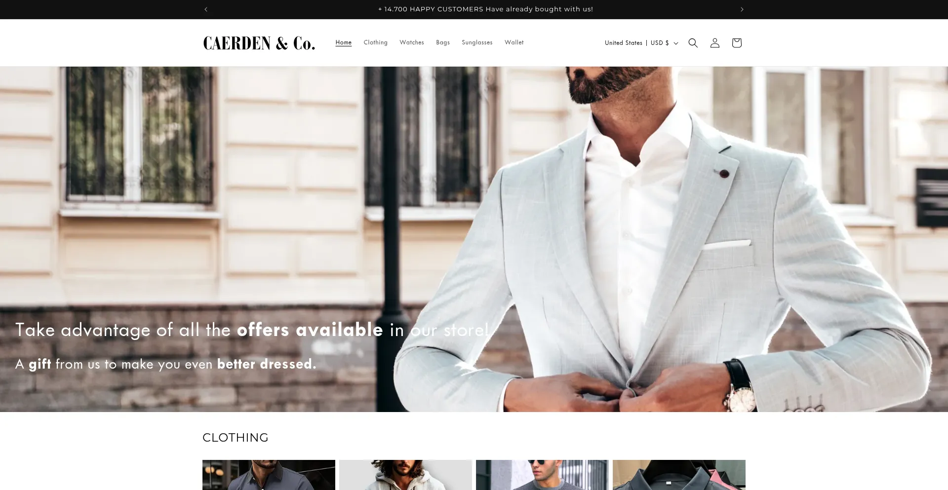 Website screenshot of Caerden.com