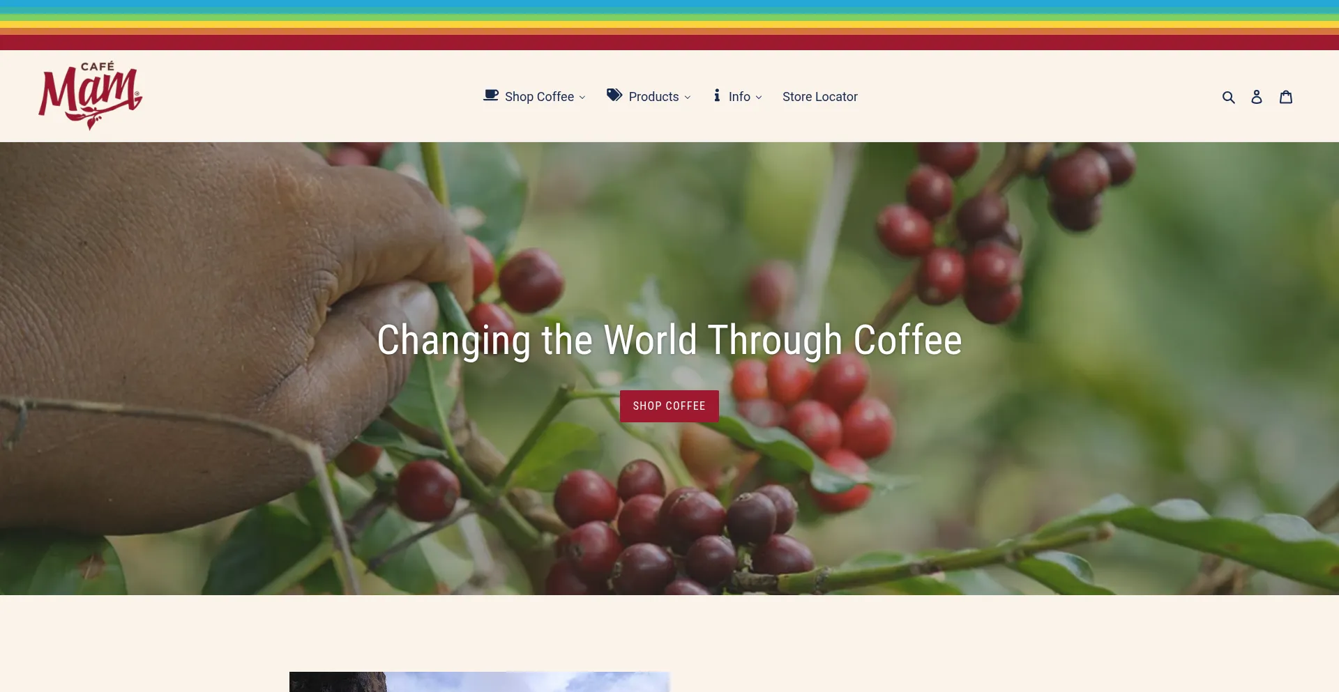 Website screenshot of Cafemam.com