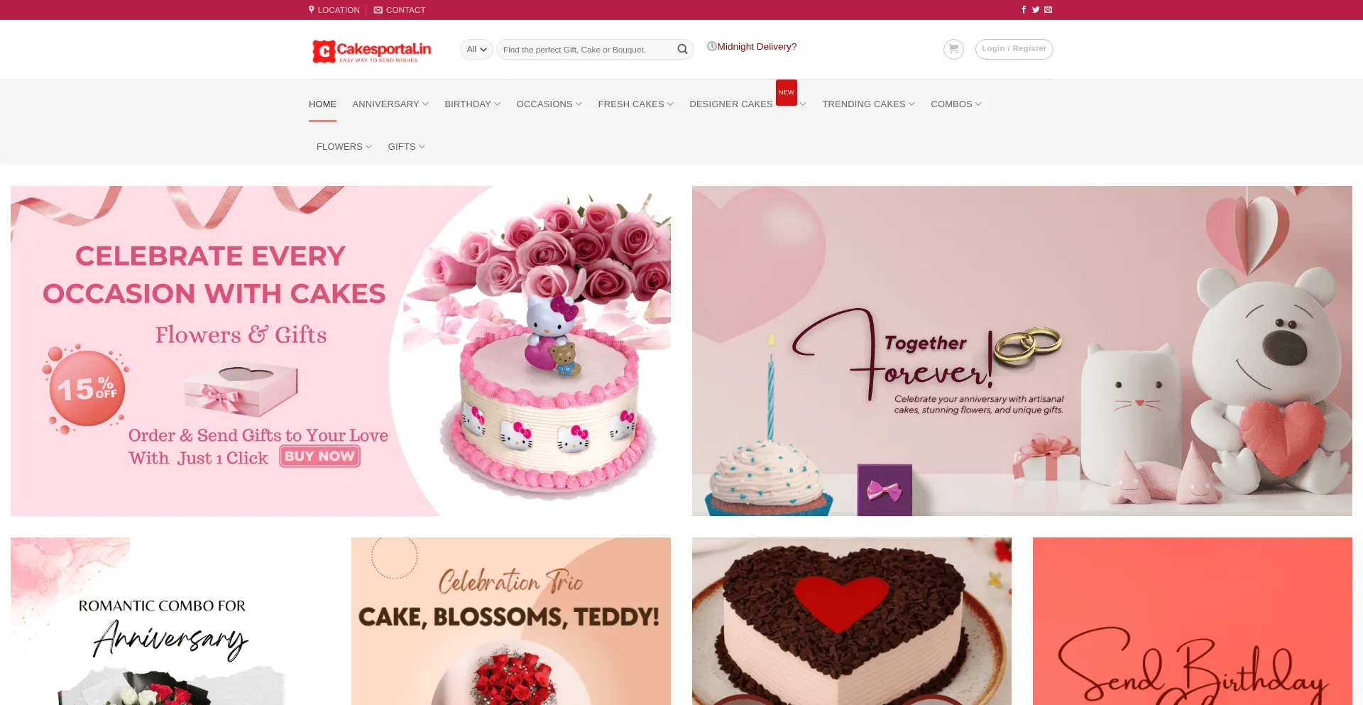 Cakesportal.com Screenshot