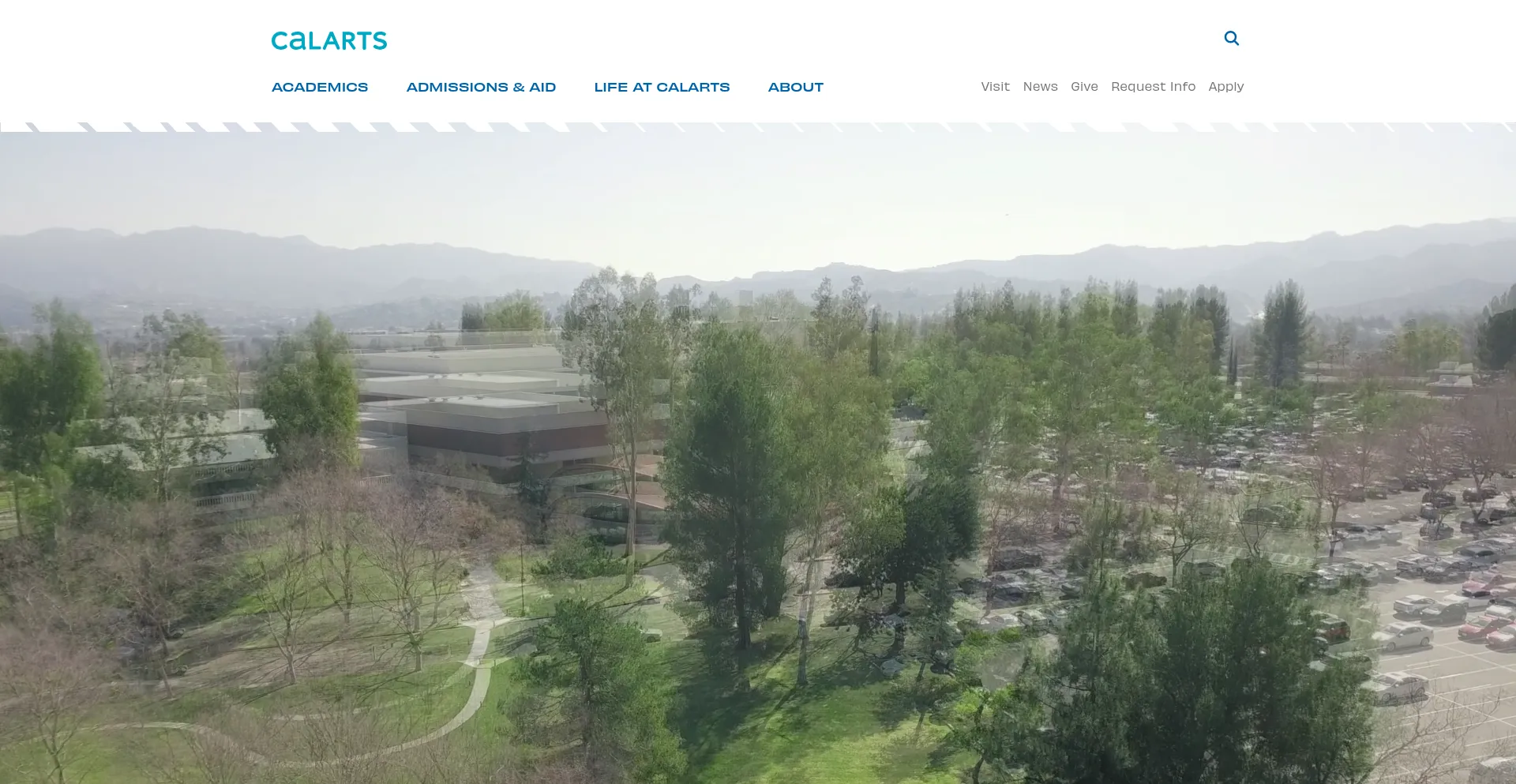 Website screenshot of Calarts.edu