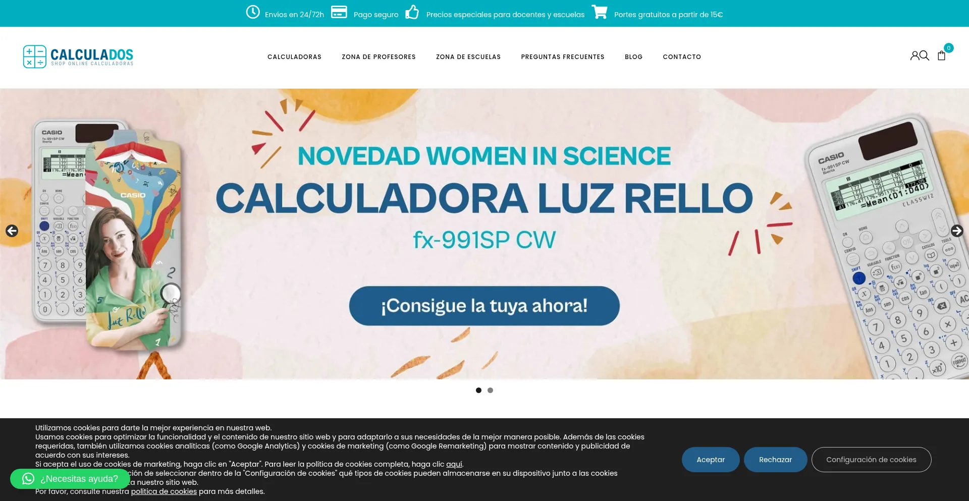 Website screenshot of Calculados.com