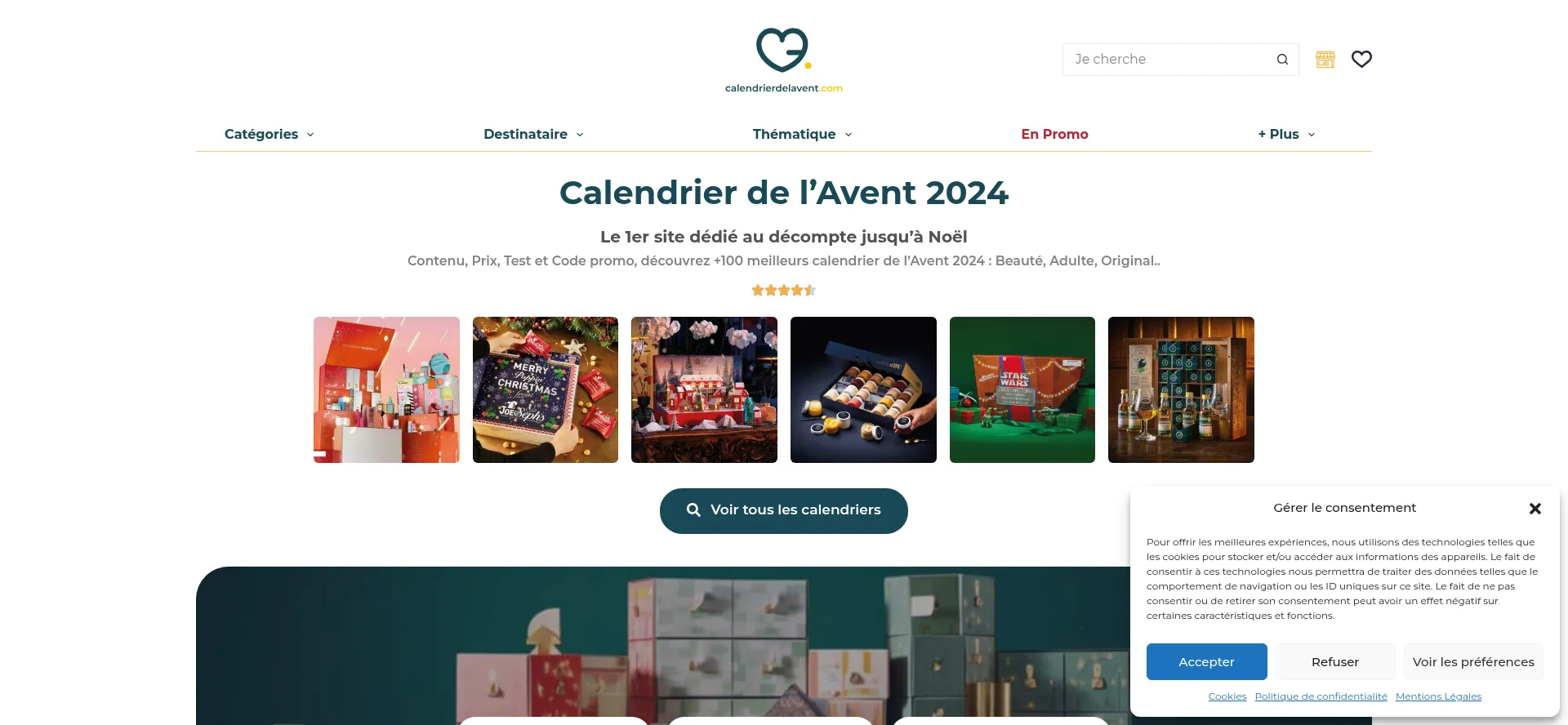 Calendrierdelavent.com Screenshot