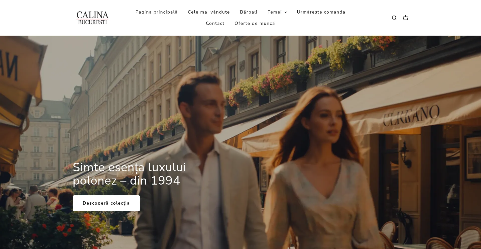 Website screenshot of Calinabucuresti.ro