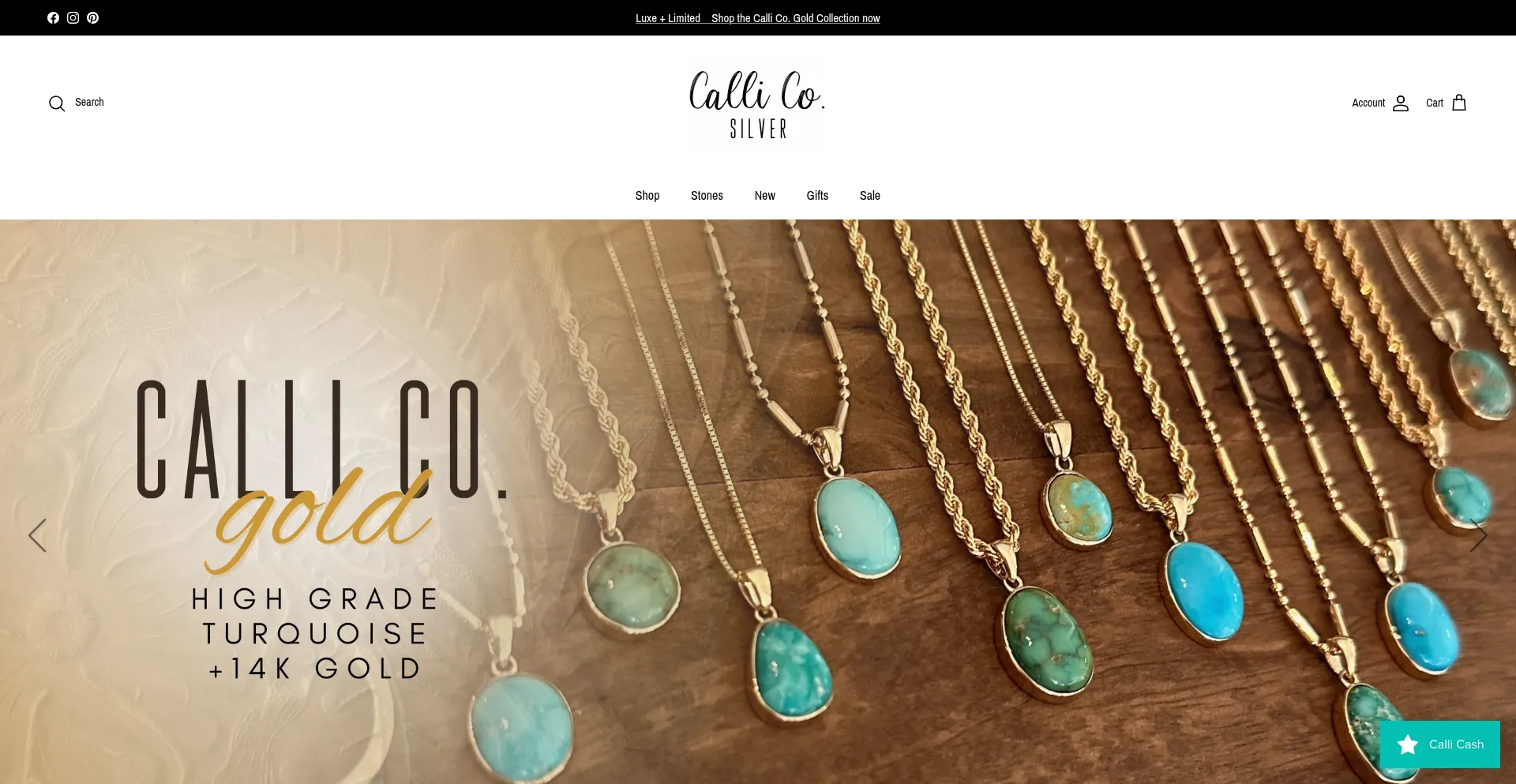 Website screenshot of Callicosilver.com