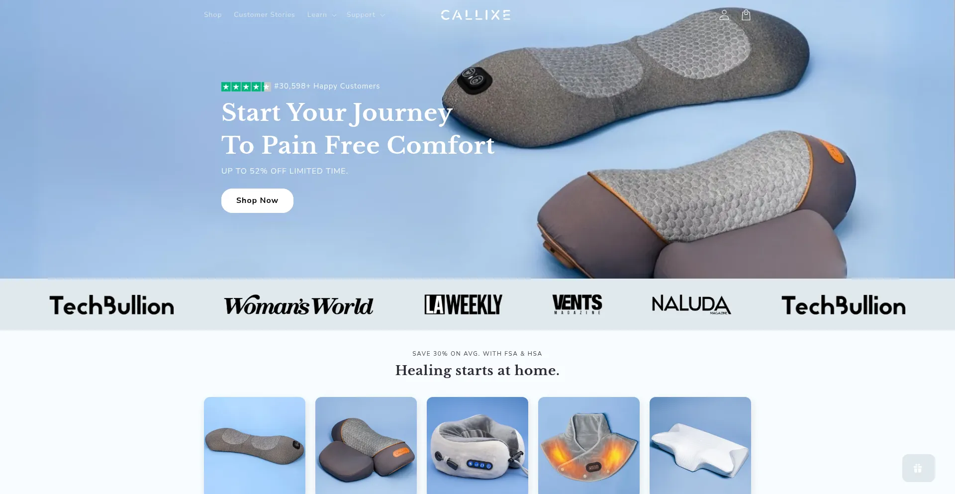 Website screenshot of Callixe.com