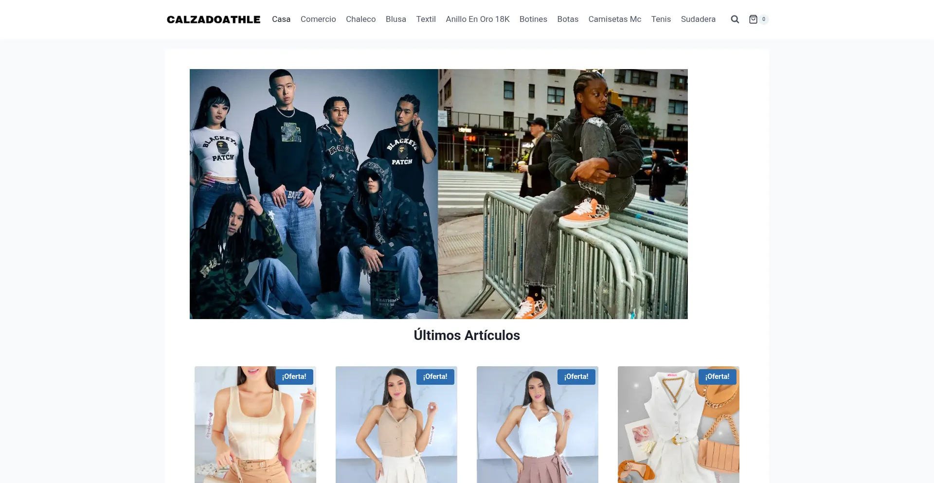 Website screenshot of Calzadoathleisure.com