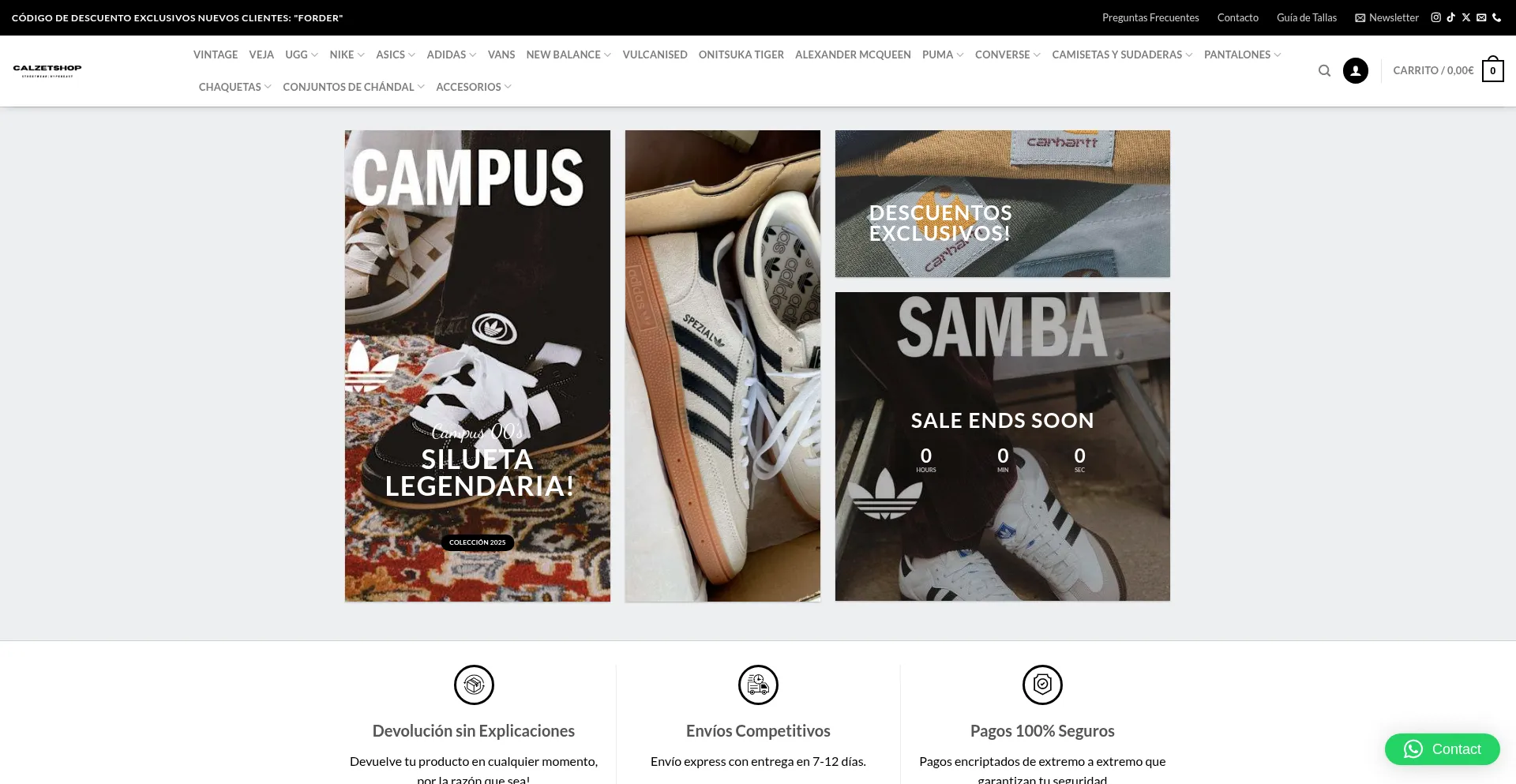 Calzetshop.com Screenshot