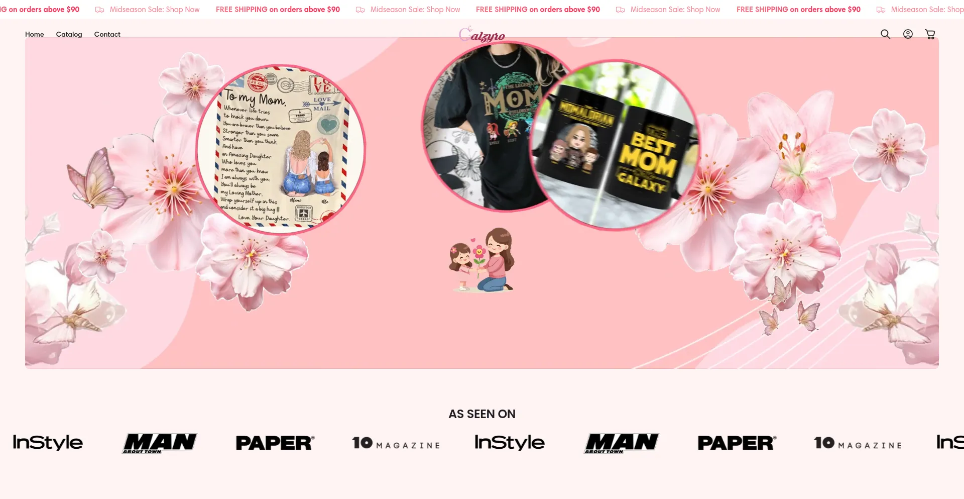 Website screenshot of Calzyro.com