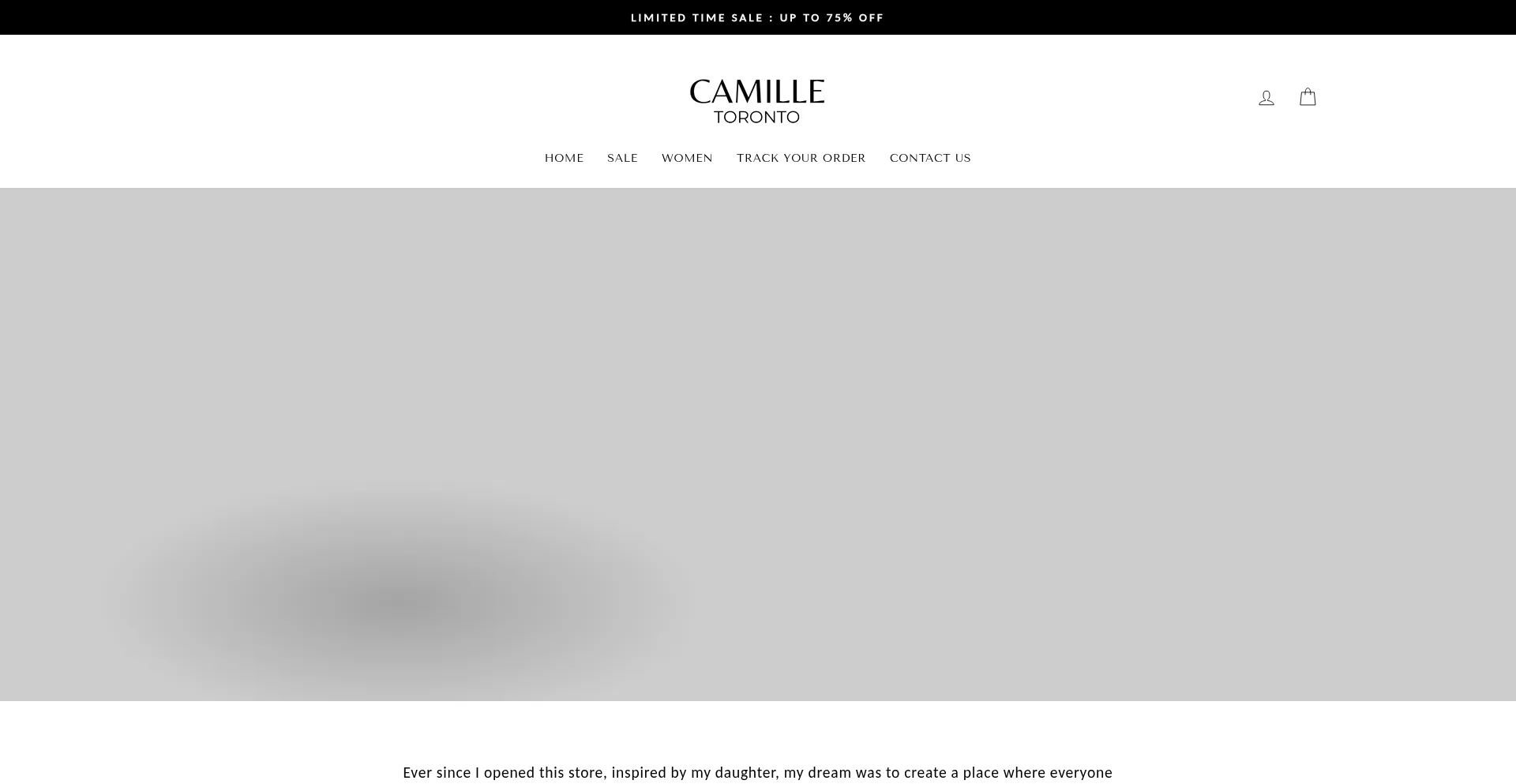 Website screenshot of Camilletoronto.com