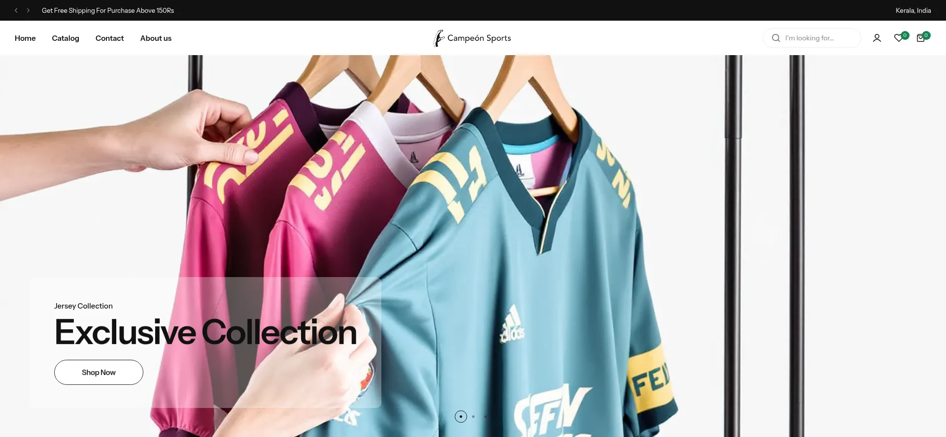 Website screenshot of Campeonsports.com