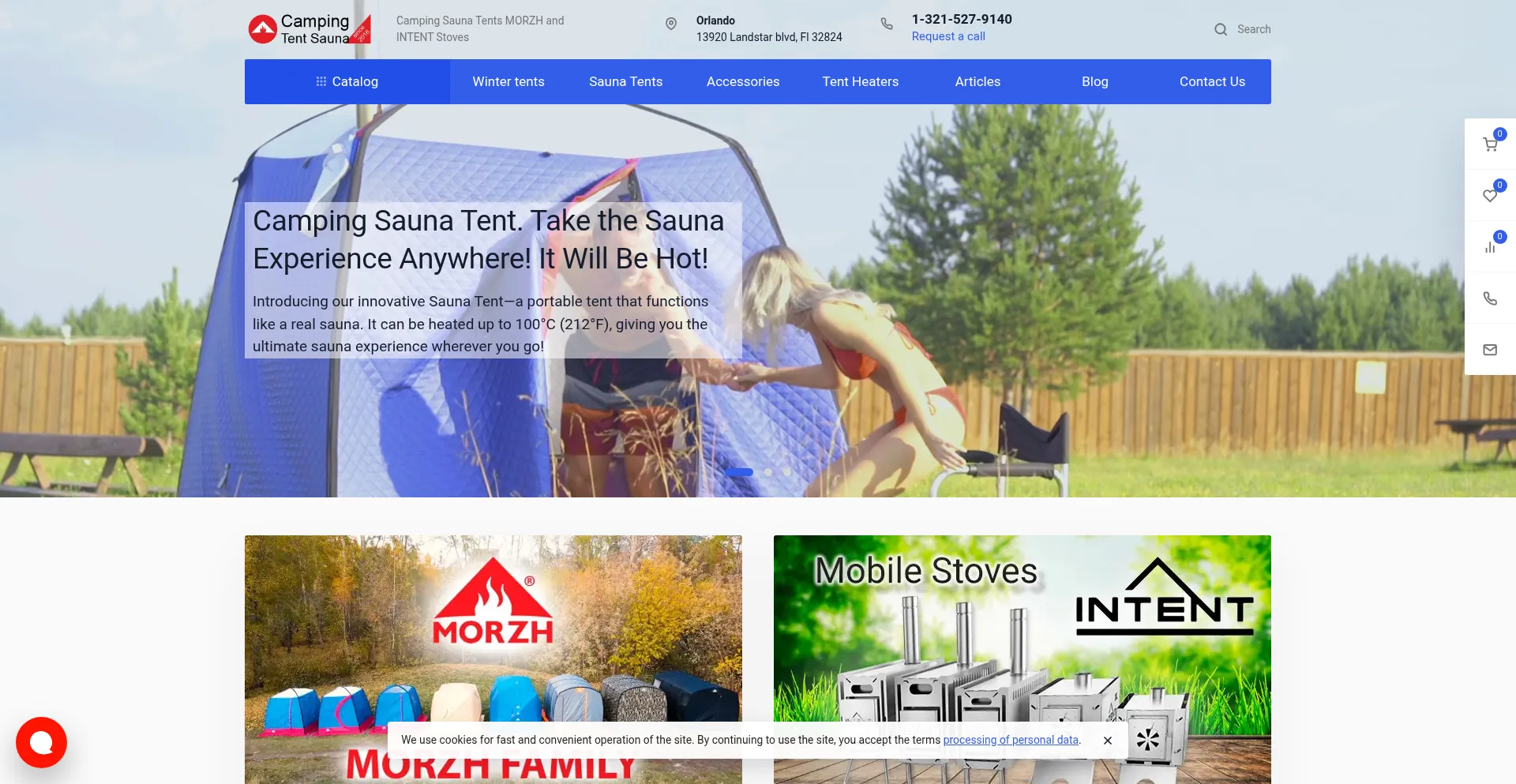 Camping-tent-sauna.com Screenshot
