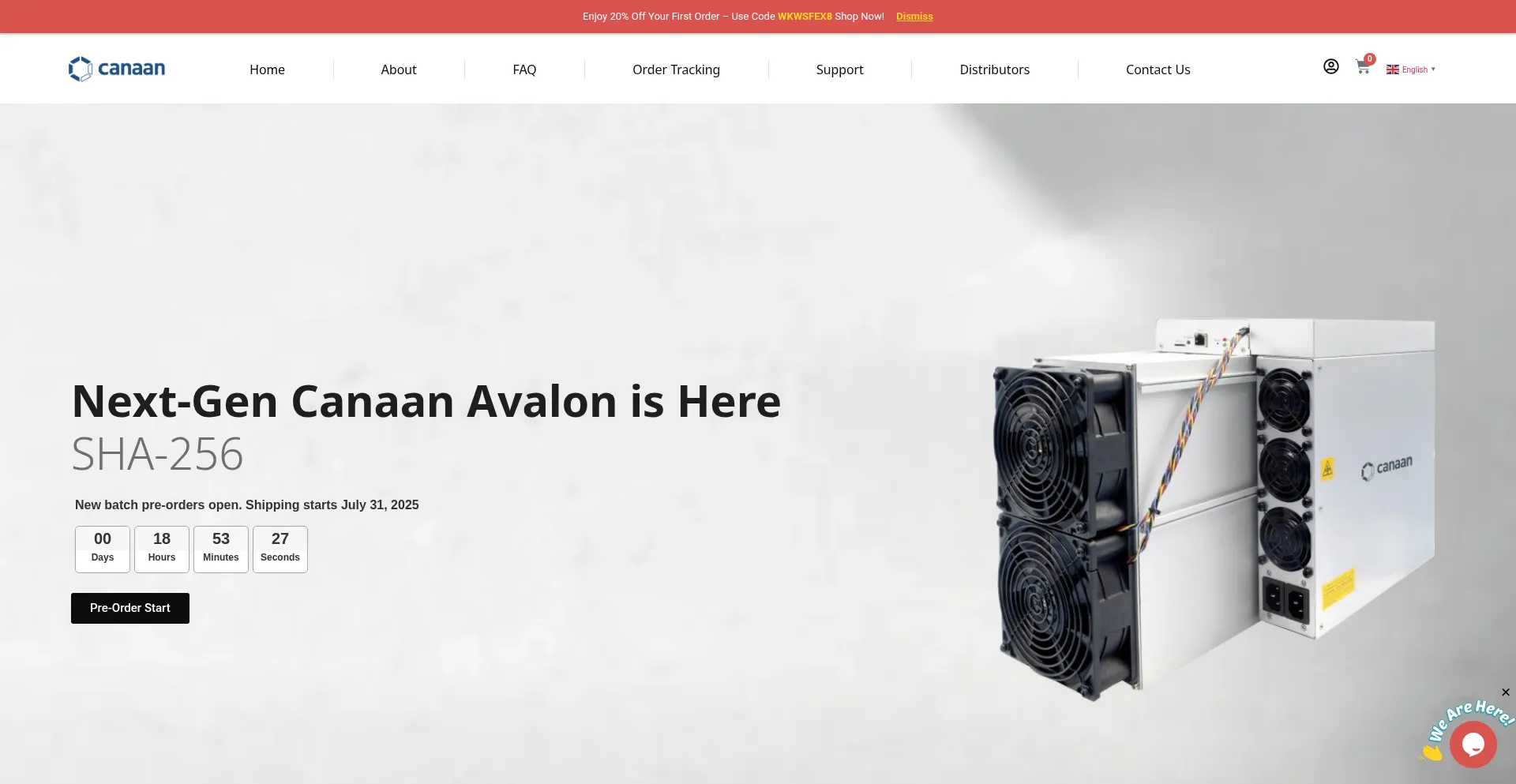 Website screenshot of Canaan-avalon.org