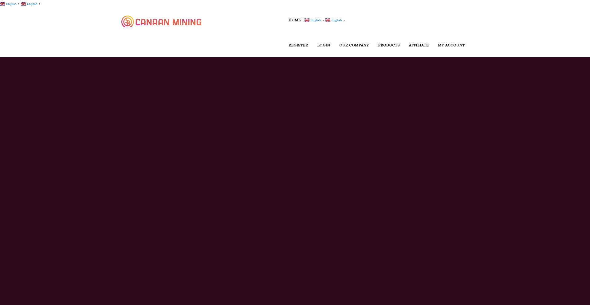Website screenshot of Canaanmining.cc