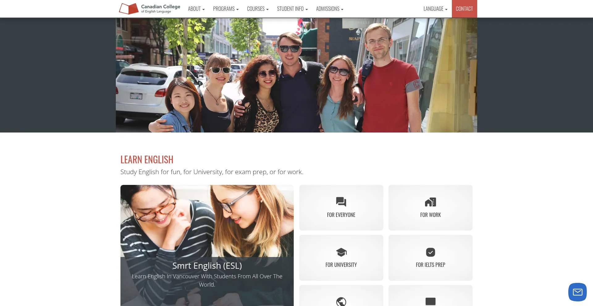 Website screenshot of Canada-english.com