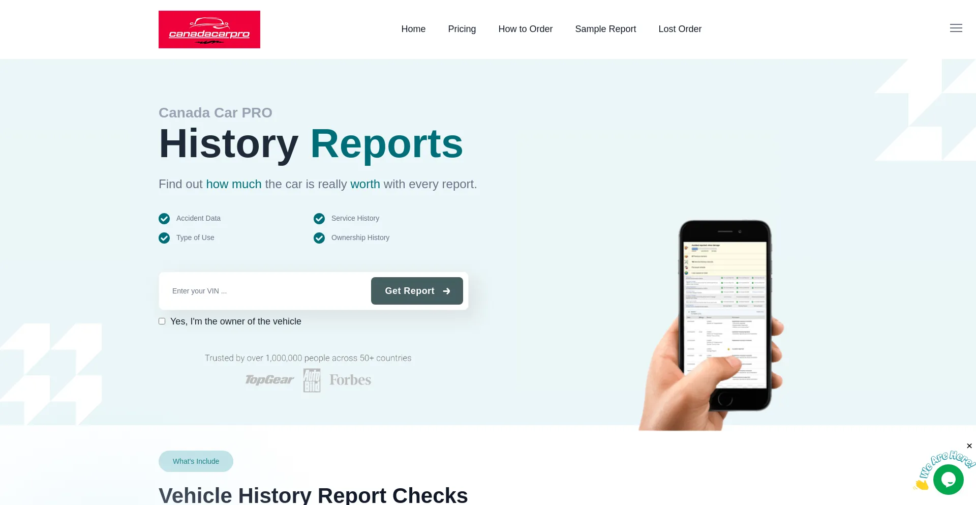 Website screenshot of Canadacarpro.com