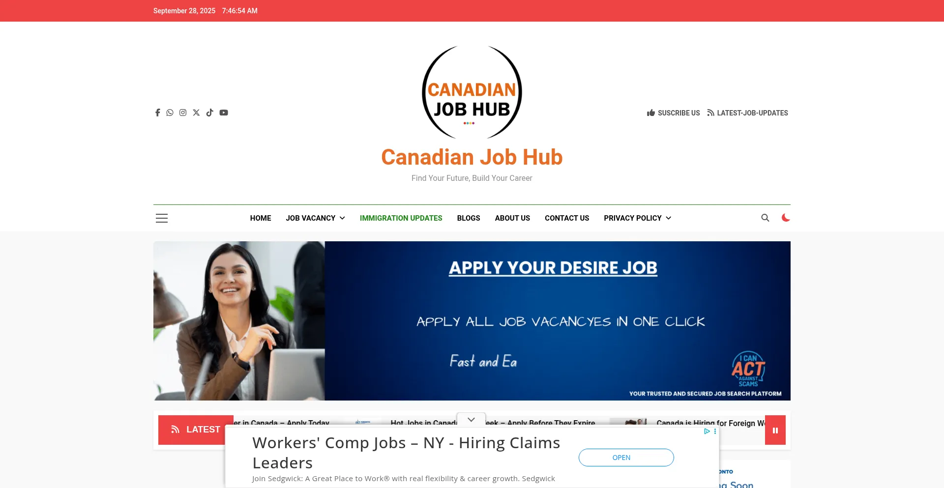Canadianjobhub.com Screenshot